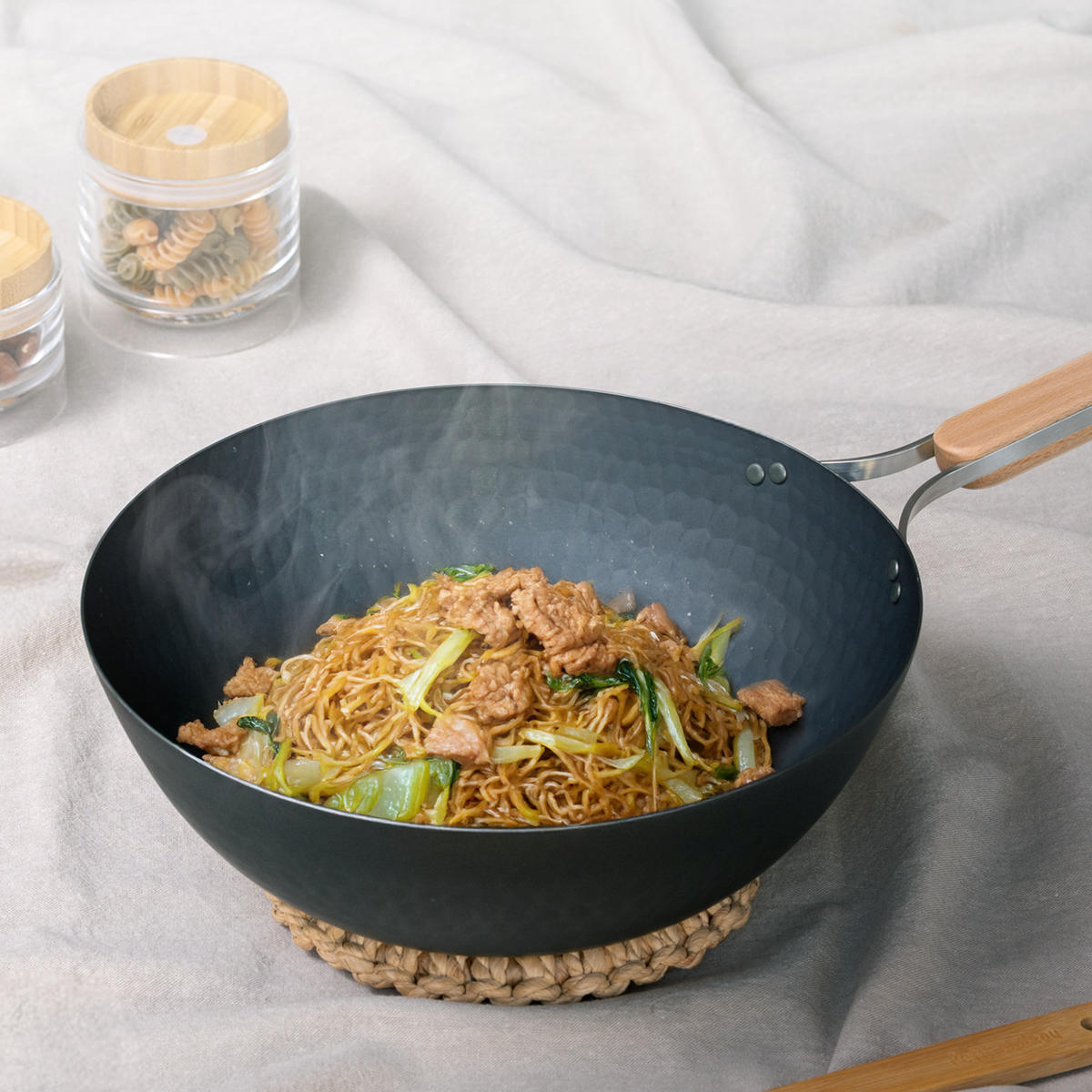 和平フレイズ 特典付き 中華鍋 鉄製 28cm enzo IH対応 日本製 （ ガス