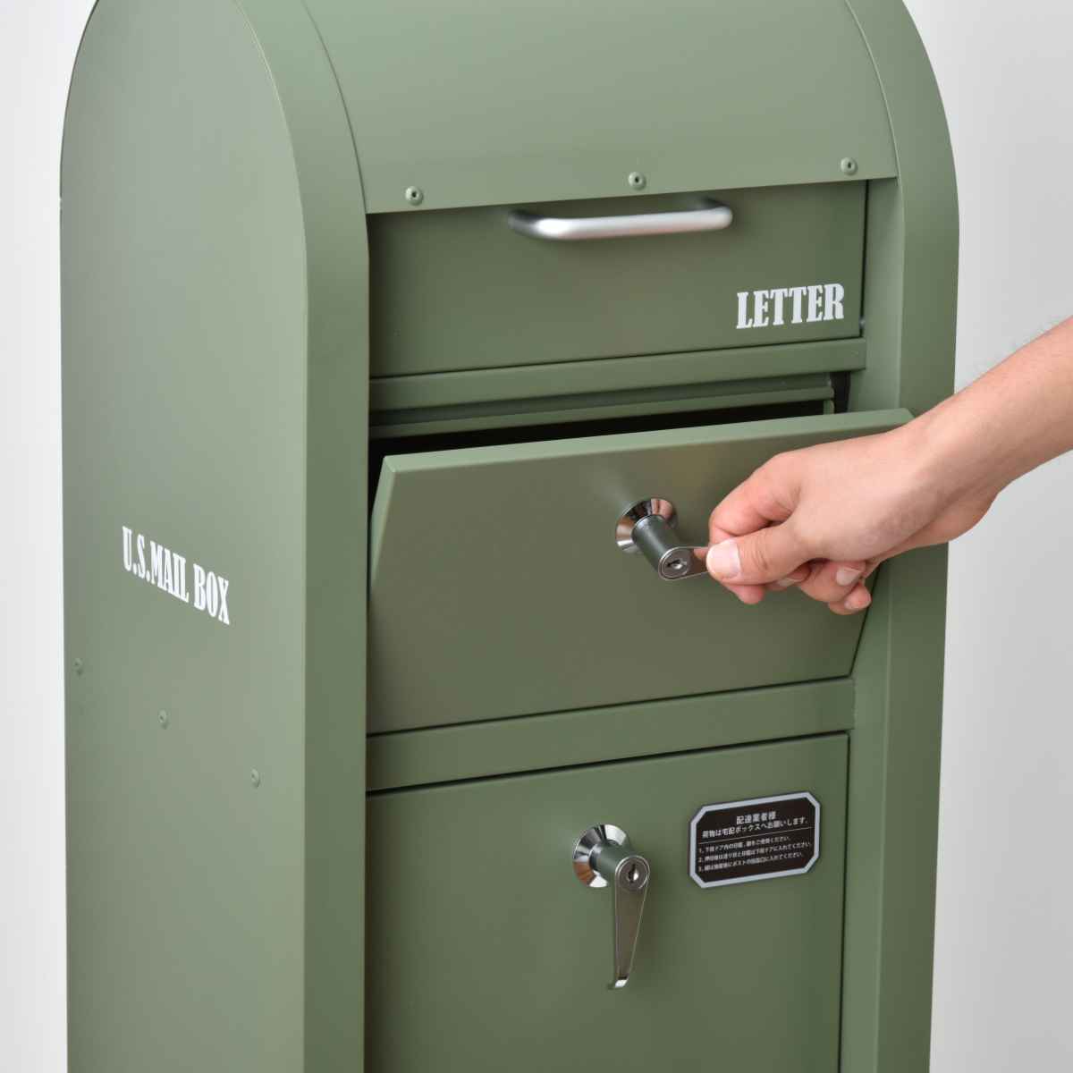 セトクラフト ポスト 宅配BOX付ポストスタンド U.S. （ 郵便ポスト