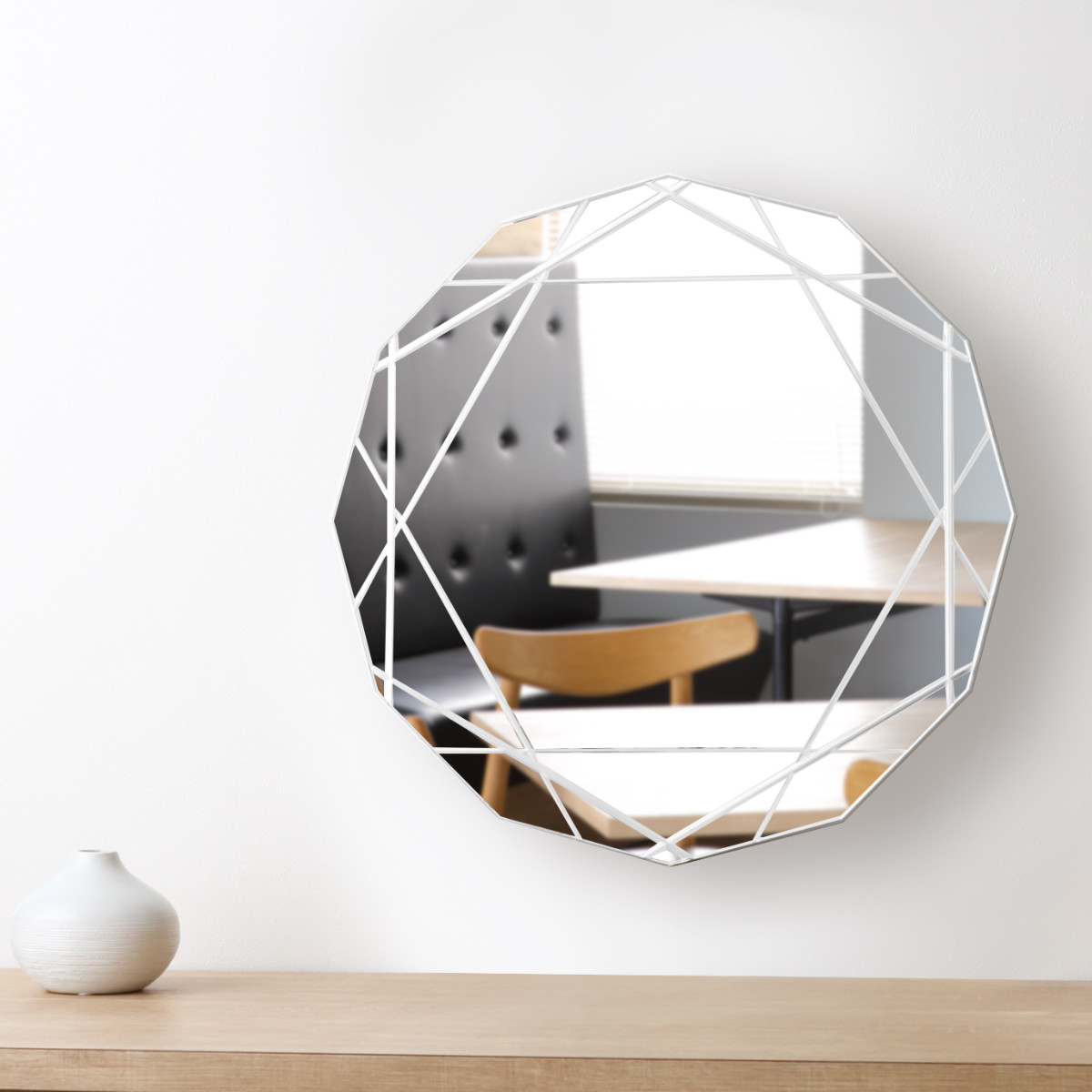 塩川光明堂 ミラー 壁掛け 46.5×46.5cm ウォールミラー モーデン （ 鏡