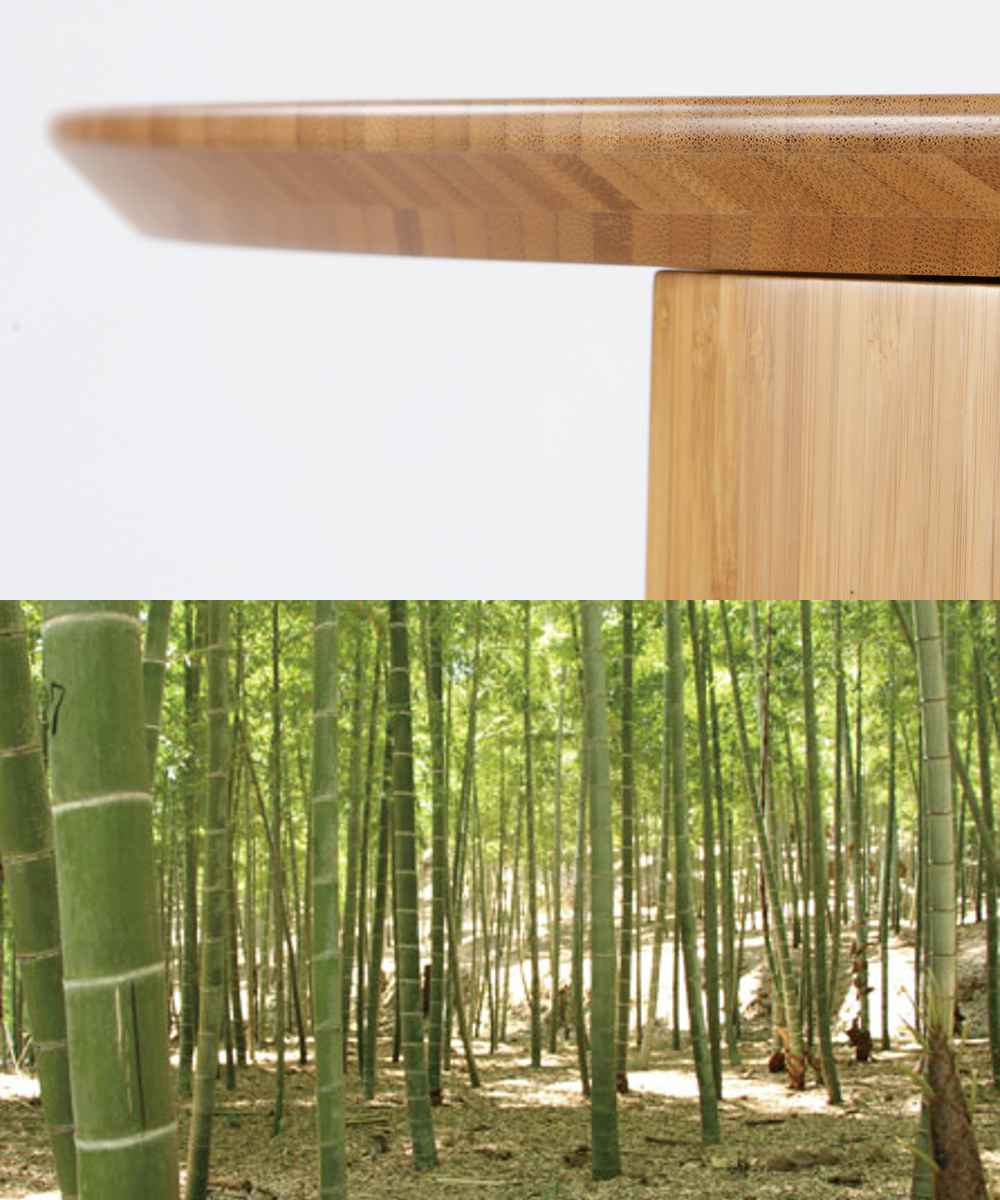 TEORI（テオリ） ちゃぶ台 幅80cm 竹製 丸 （ 折りたたみ 円形 ロー