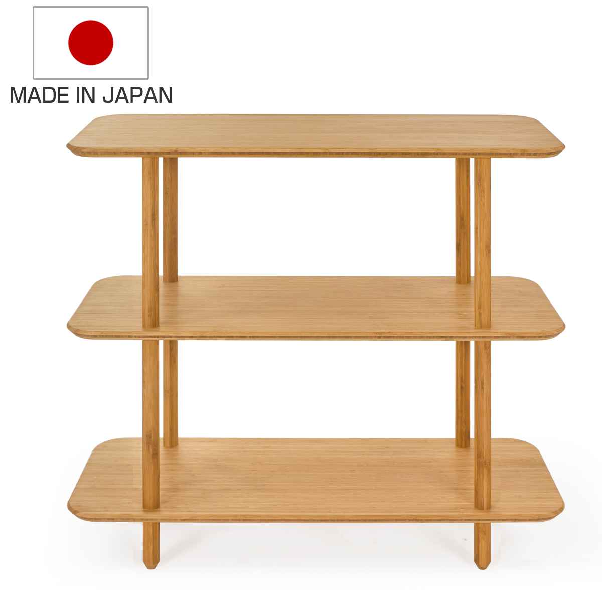 TEORI（テオリ） シェルフ 3段 幅120cm 竹製 （ ラック 日本製