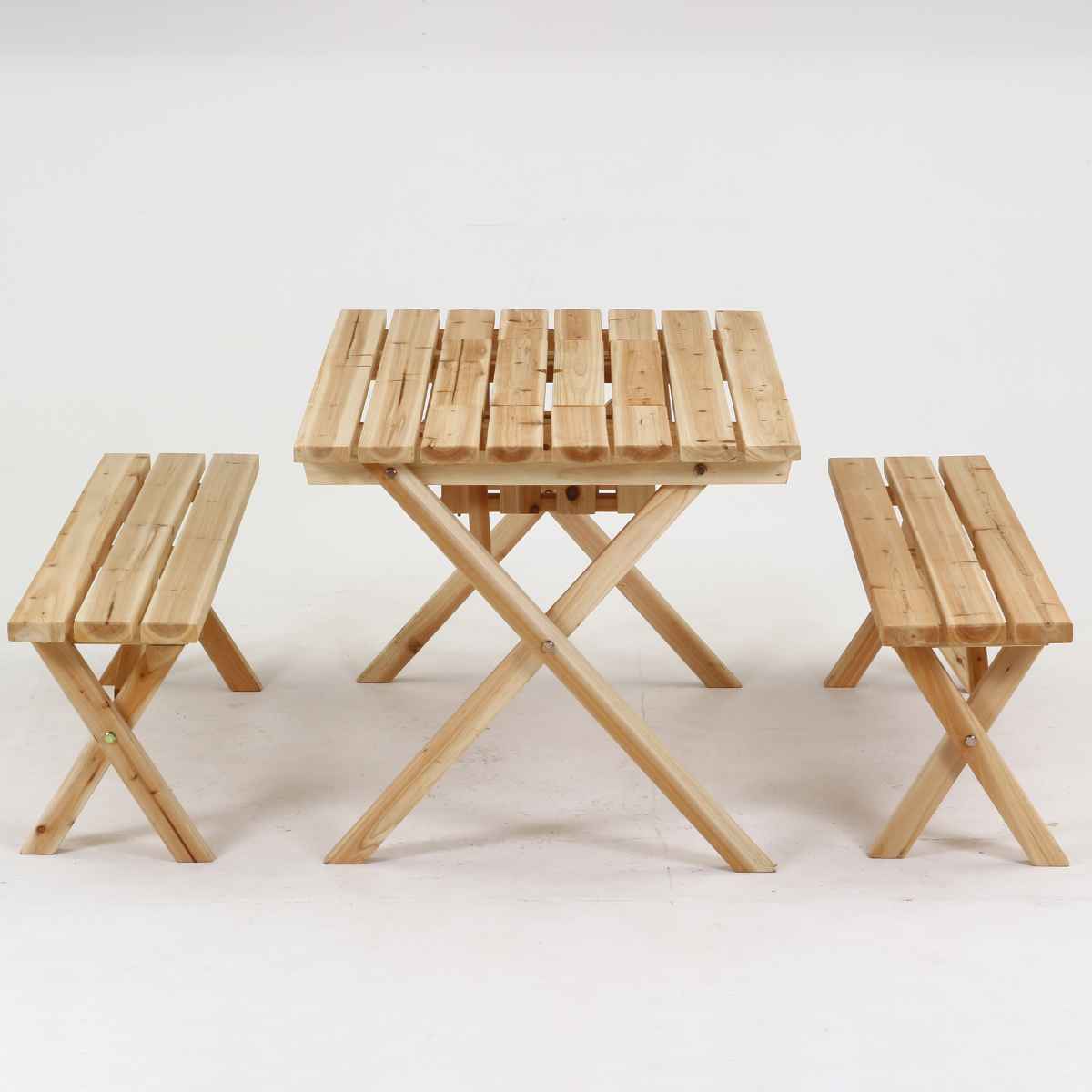 不二貿易（Fuji Boeki） ガーデンテーブル BBQテーブル＆ベンチセット
