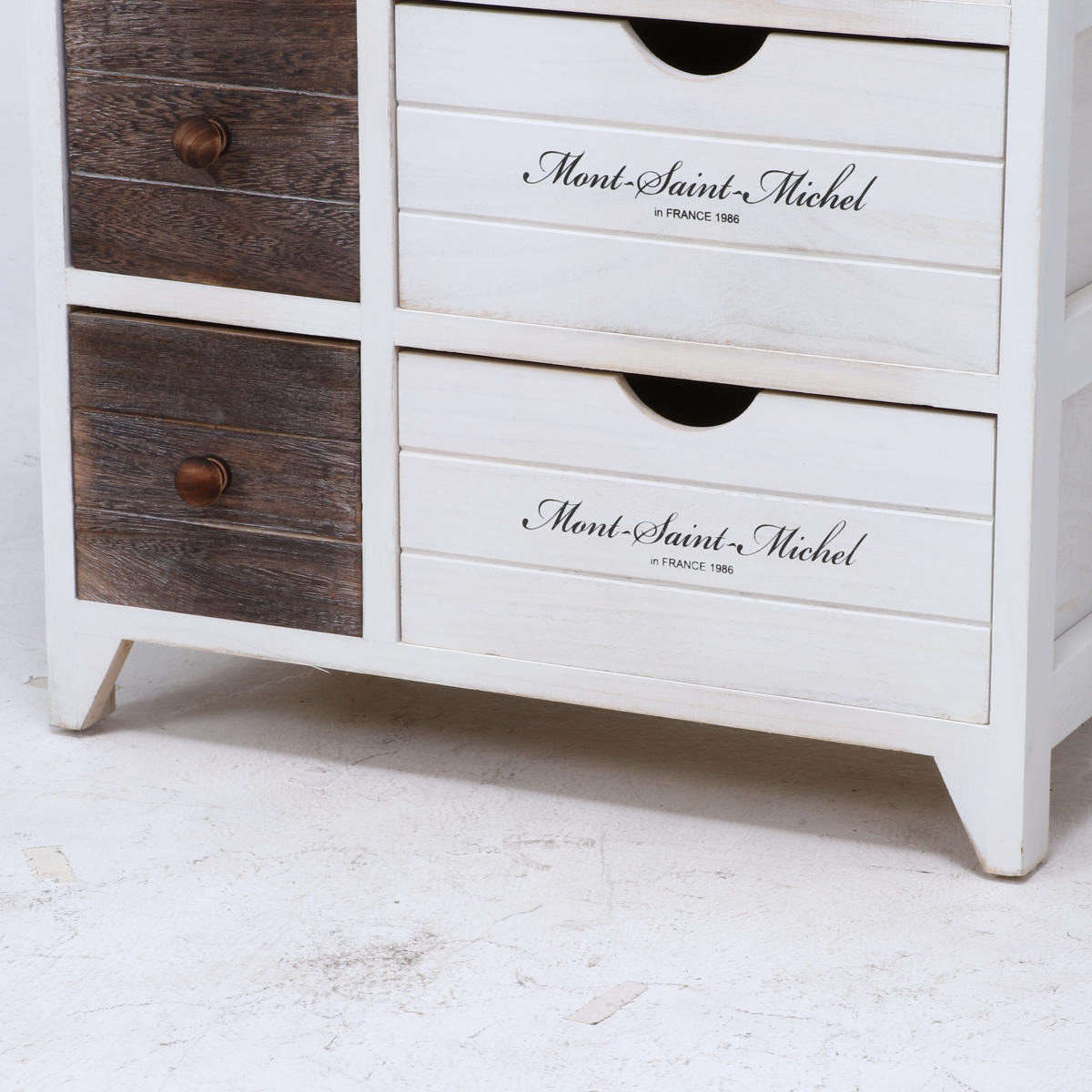 不二貿易（Fuji Boeki） チェスト 幅52cm 2列4段 アンティーク調