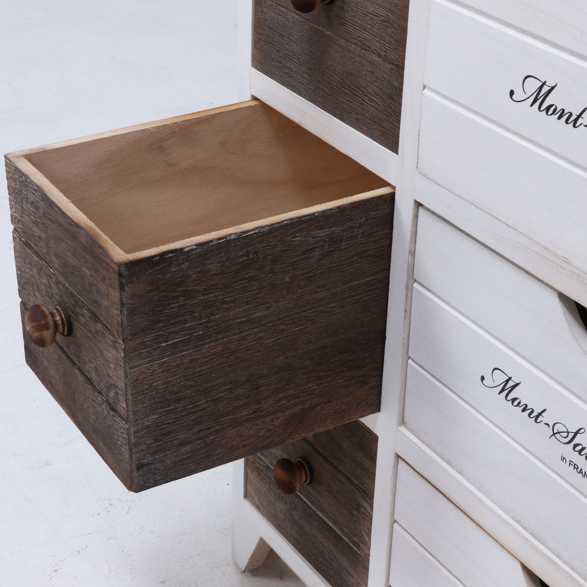 不二貿易（Fuji Boeki） チェスト 幅52cm 2列4段 アンティーク調