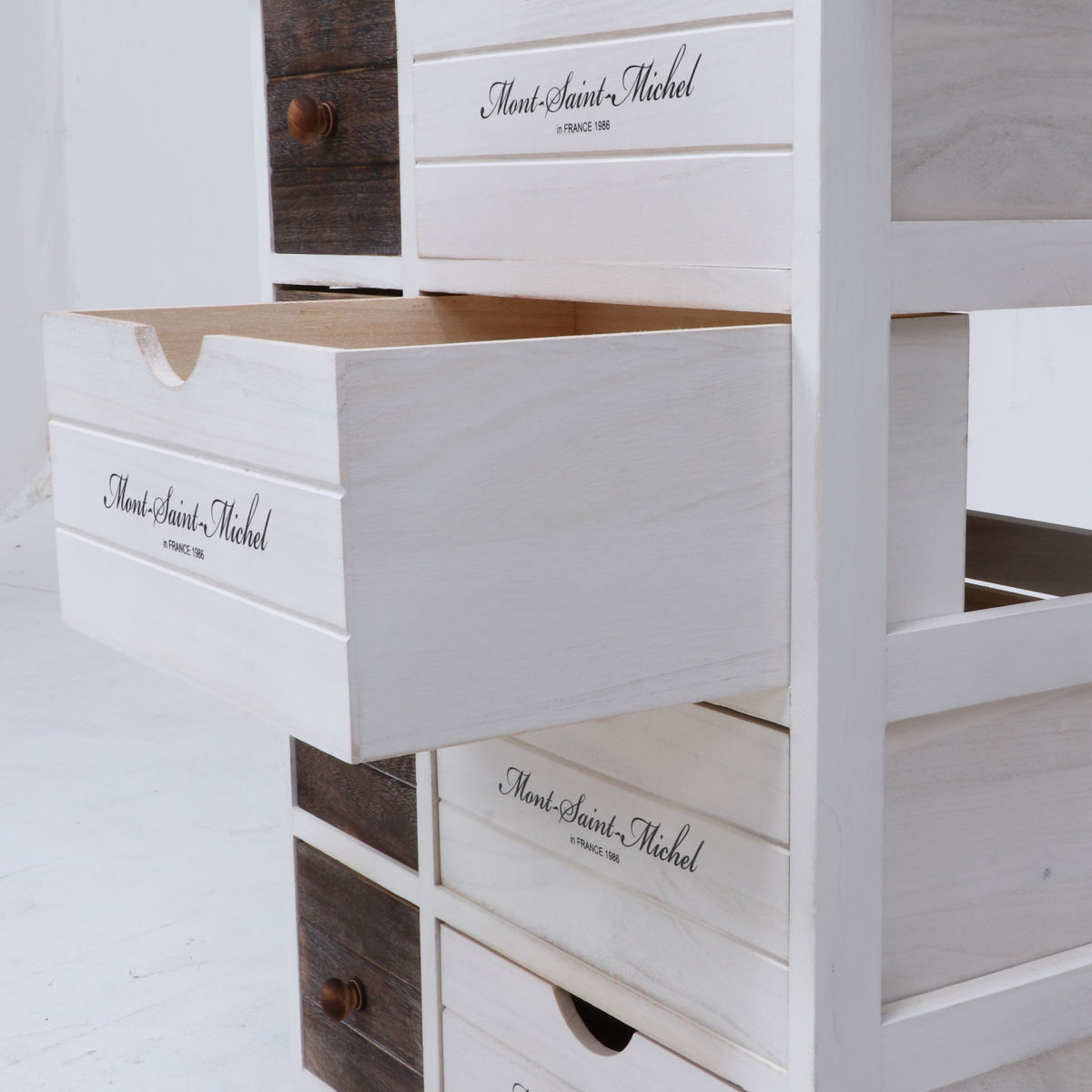 不二貿易（Fuji Boeki） チェスト 幅52cm 2列4段 アンティーク調