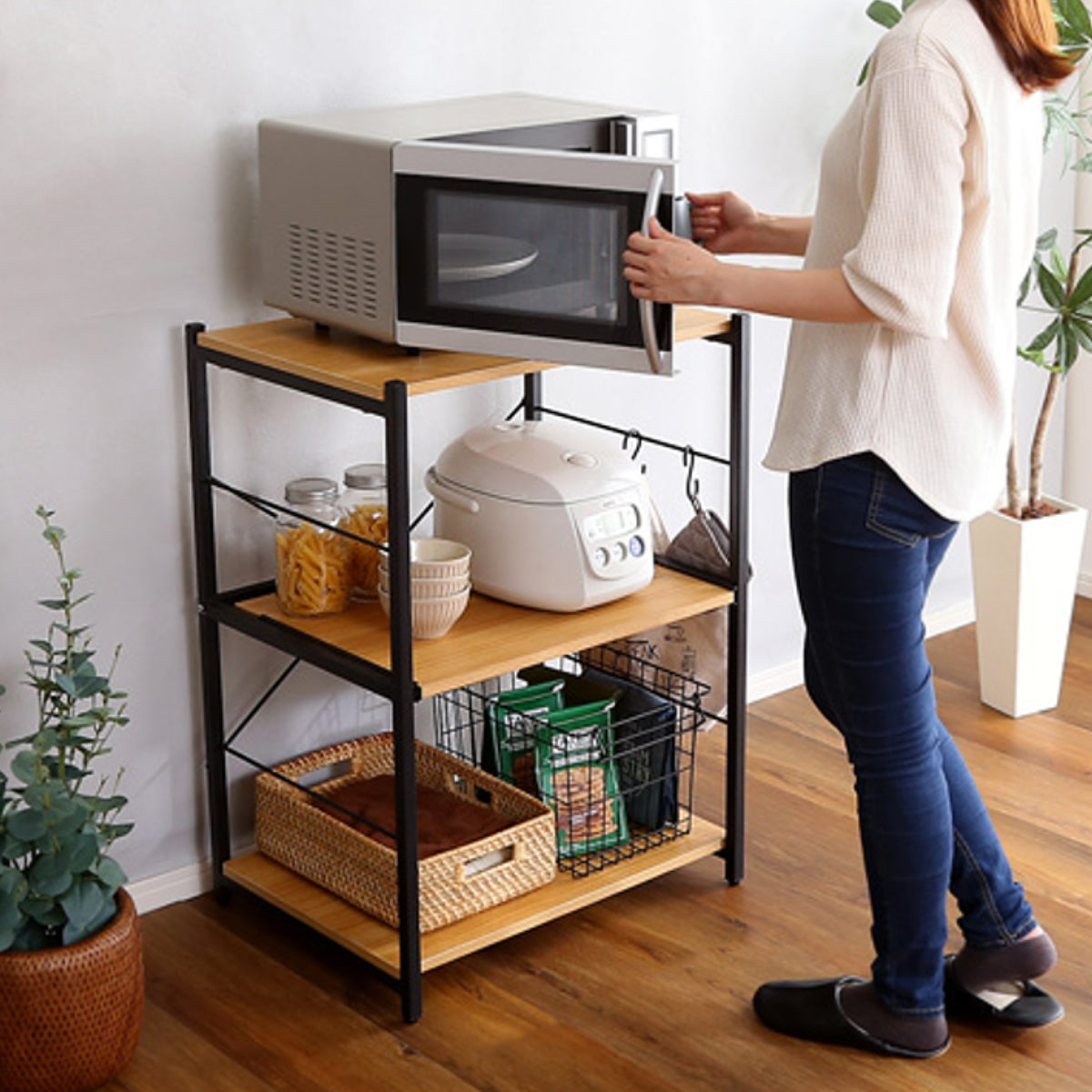ホームテイスト（HOME taste） レンジ台 幅60.7cm ミドルタイプ