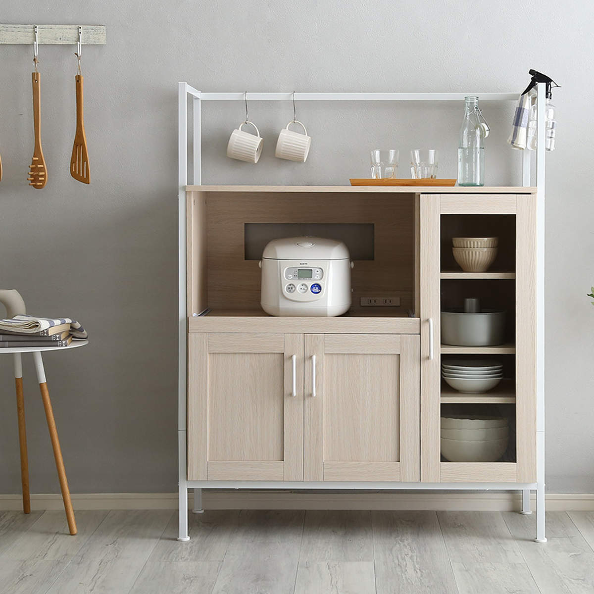 ホームテイスト（HOME taste） レンジ台 幅93.5cm ワイドタイプ 北欧調 