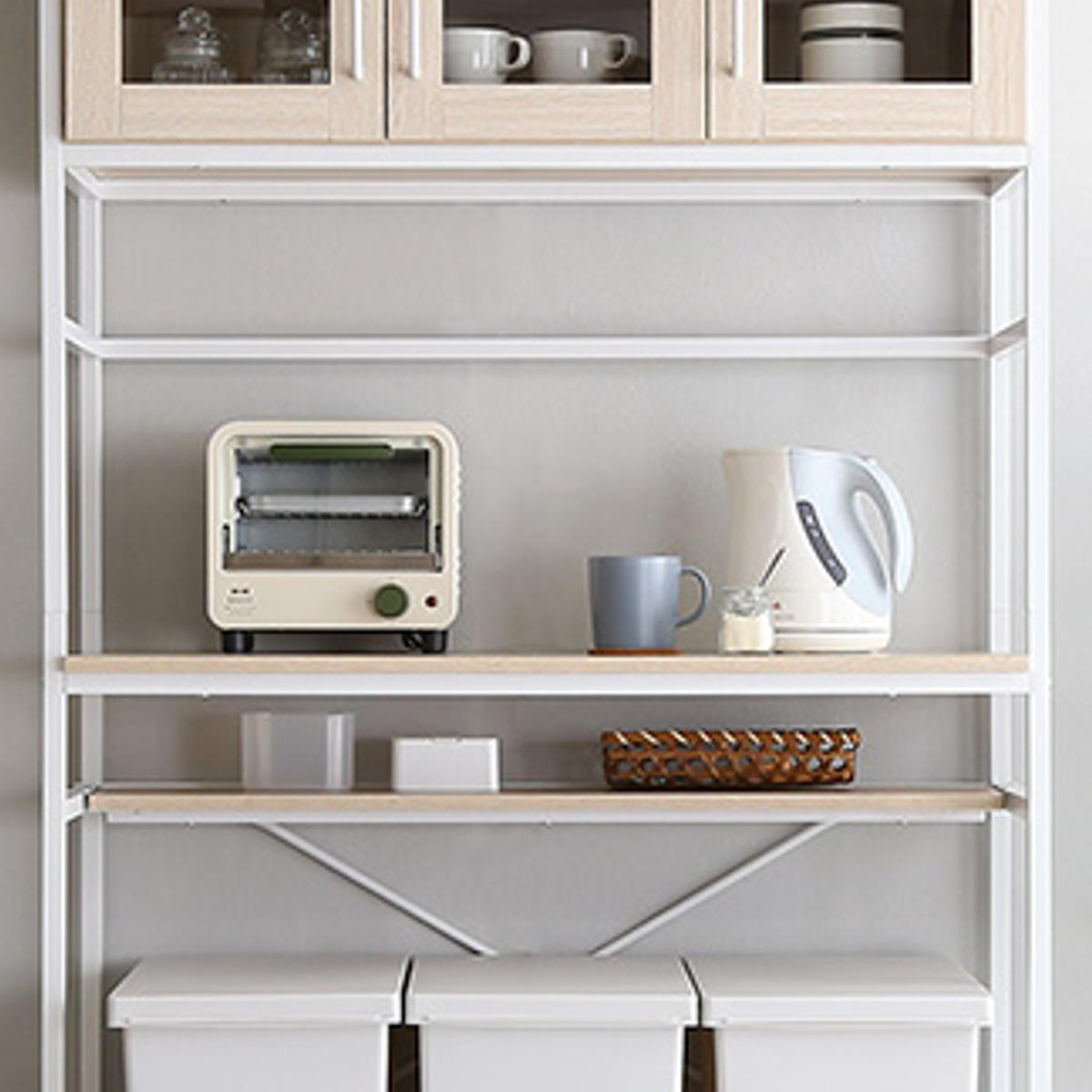 ホームテイスト（HOME taste） ゴミ箱上ラック 幅93.5cm ワイドタイプ