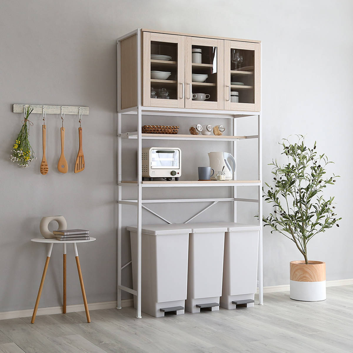 ホームテイスト（HOME taste） ゴミ箱上ラック 幅93.5cm ワイドタイプ