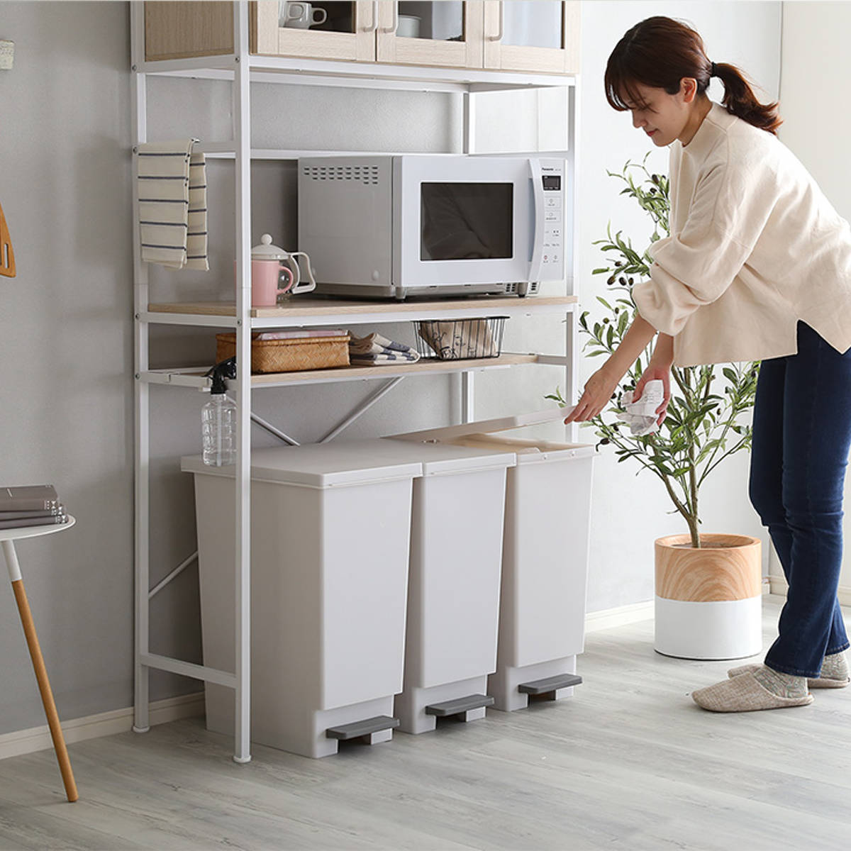 ホームテイスト（HOME taste） ゴミ箱上ラック 幅93.5cm ワイドタイプ