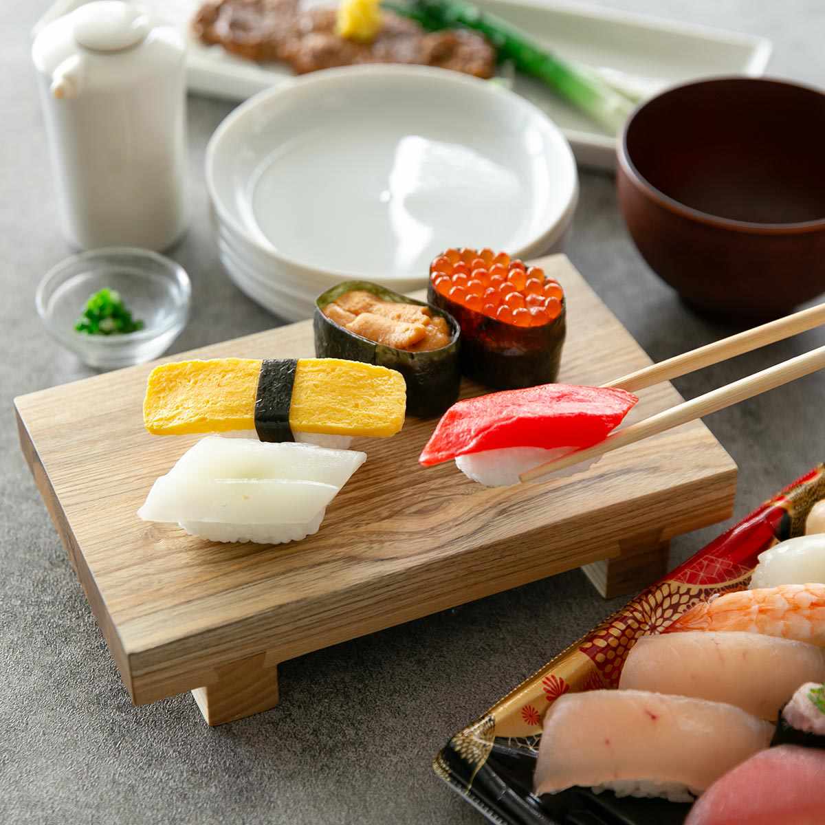 寿司下駄 L 22cm SUSHIGETA 天然木 （ 寿司盛り台 寿司ゲタ 盛台 盛り