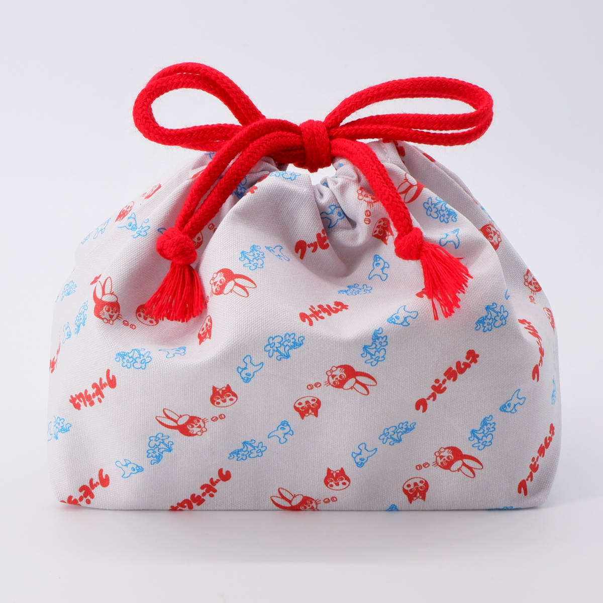 お弁当袋 レトロ駄菓子 巾着 クッピーラムネ （ 給食袋 巾着袋 ランチ