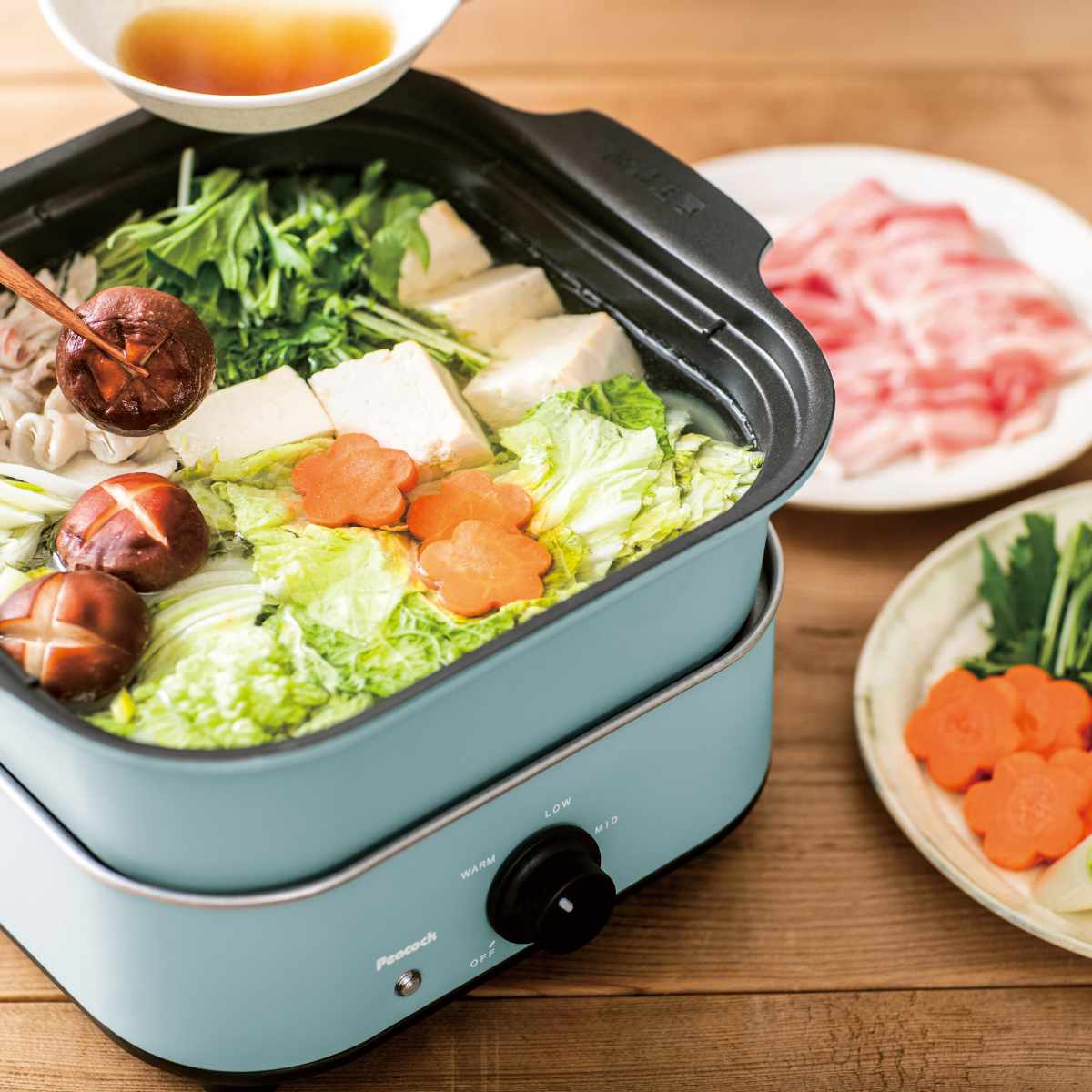 ピーコック魔法瓶工業 コンパクトグリル鍋 電気鍋 ピーコック （ 卓上