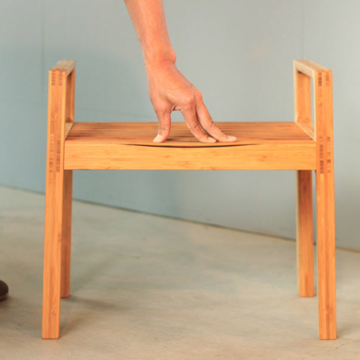 TEORI（テオリ） 玄関ベンチ 座面高35cm TENSION 肘付き