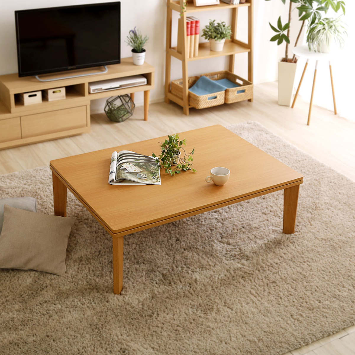 ホームテイスト（HOME taste） こたつ 幅105cm 木目調 テーブル