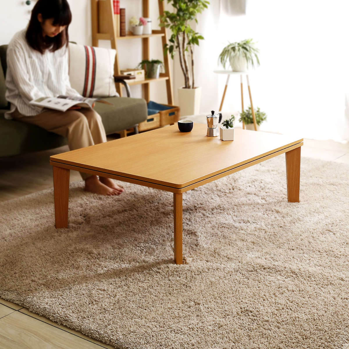 ホームテイスト（HOME taste） こたつ 幅105cm 木目調 テーブル