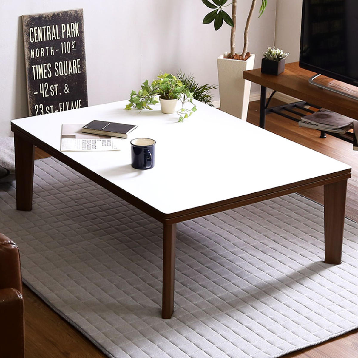 ホームテイスト（HOME taste） こたつ 幅105cm 木目調 テーブル