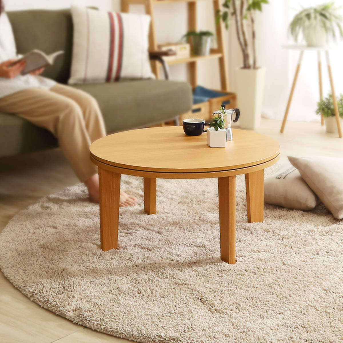 ホームテイスト（HOME taste） こたつ 幅70cm 円形 テーブル