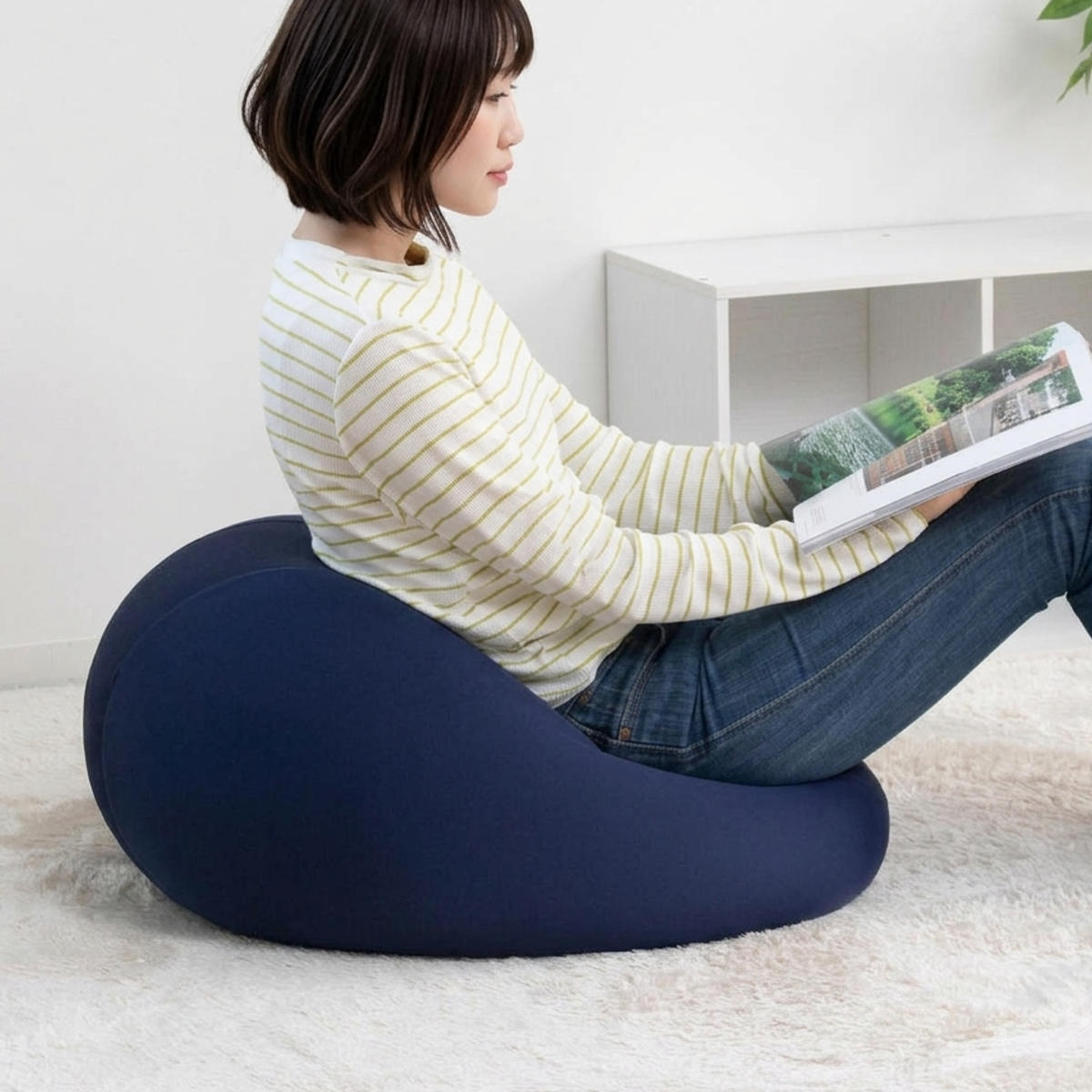 ビーズクッション クッション 極小ビーズ 幅55cm （ ビーズ ソファ 1人
