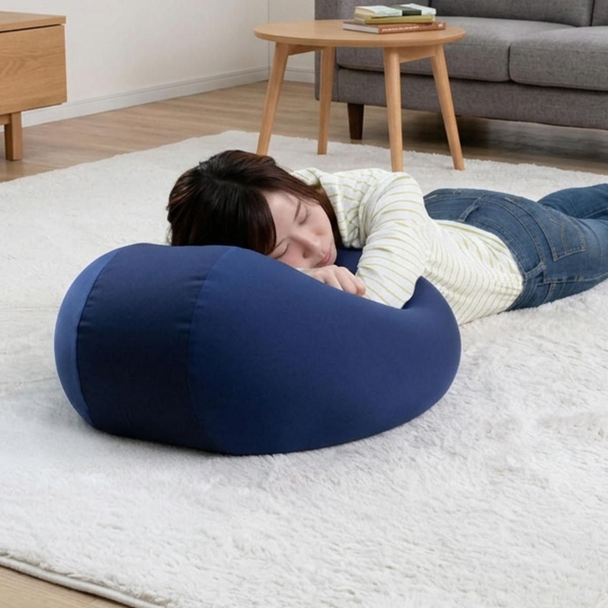 ビーズクッション クッション 極小ビーズ 幅55cm （ ビーズ ソファ 1人