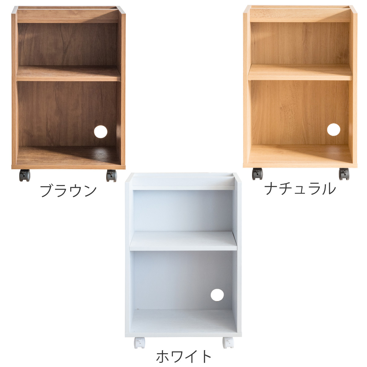 無垢　木製ラック 2段 引き出し付き キャスター付き　職人手作り品 リサイクルウッド☆シェルフ 背板付き キャスター有り RW0088 棚
