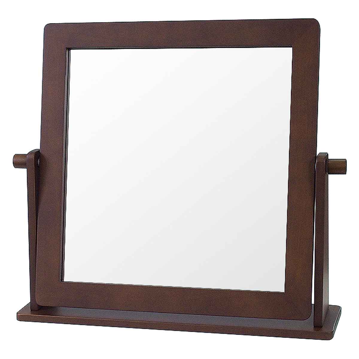 塩川光明堂 スタンドミラー 高さ41cm 卓上 木製フレーム （ 卓上ミラー