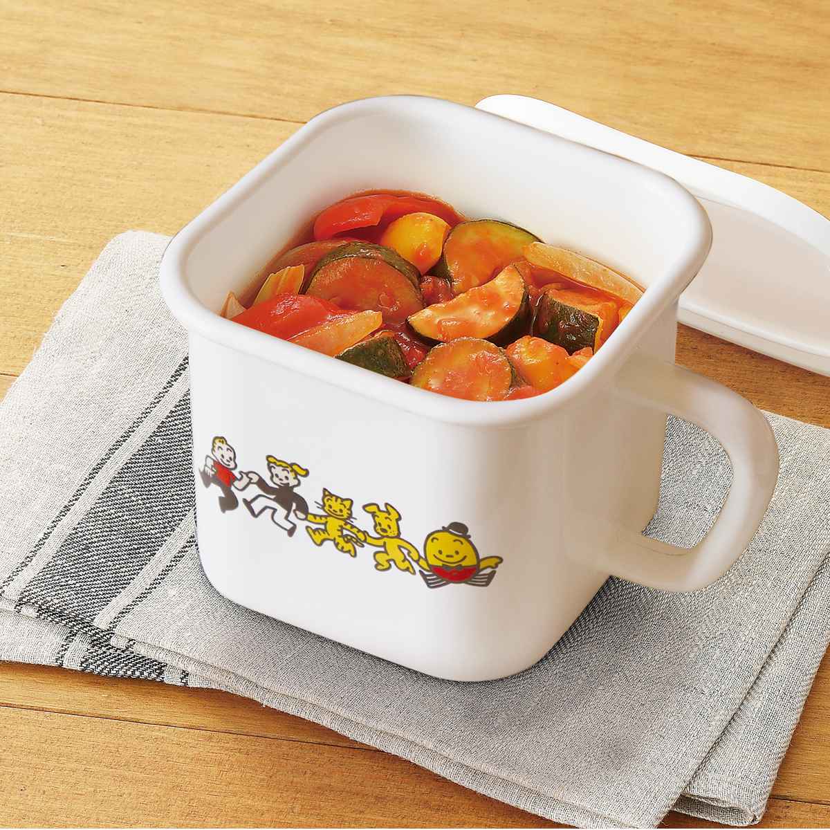 タマハシ 保存容器 1.45L オサムグッズ ホーロースクエアポット