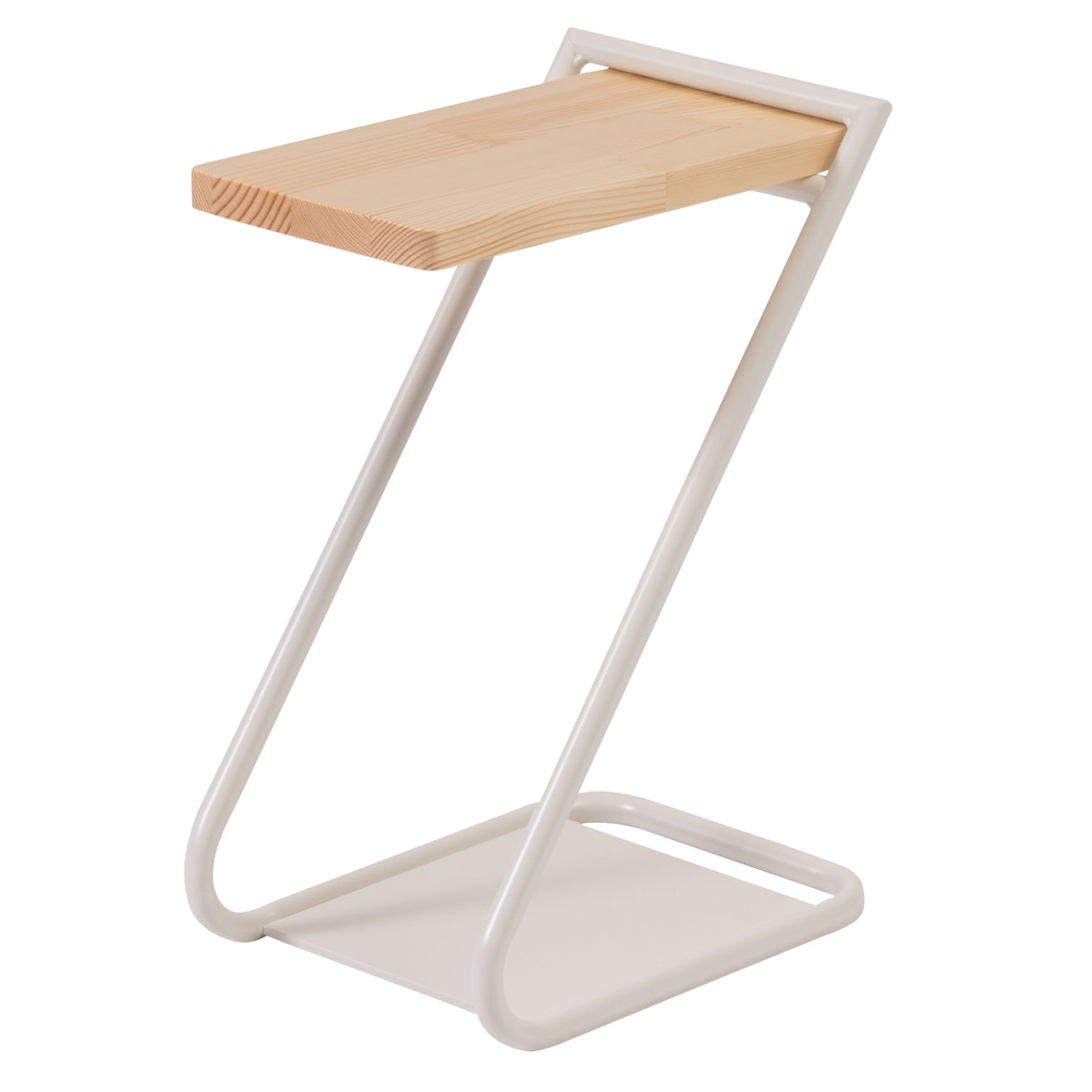 東谷 サイドテーブル 天然木天板 アイアン脚 ロータイプ 幅31cm