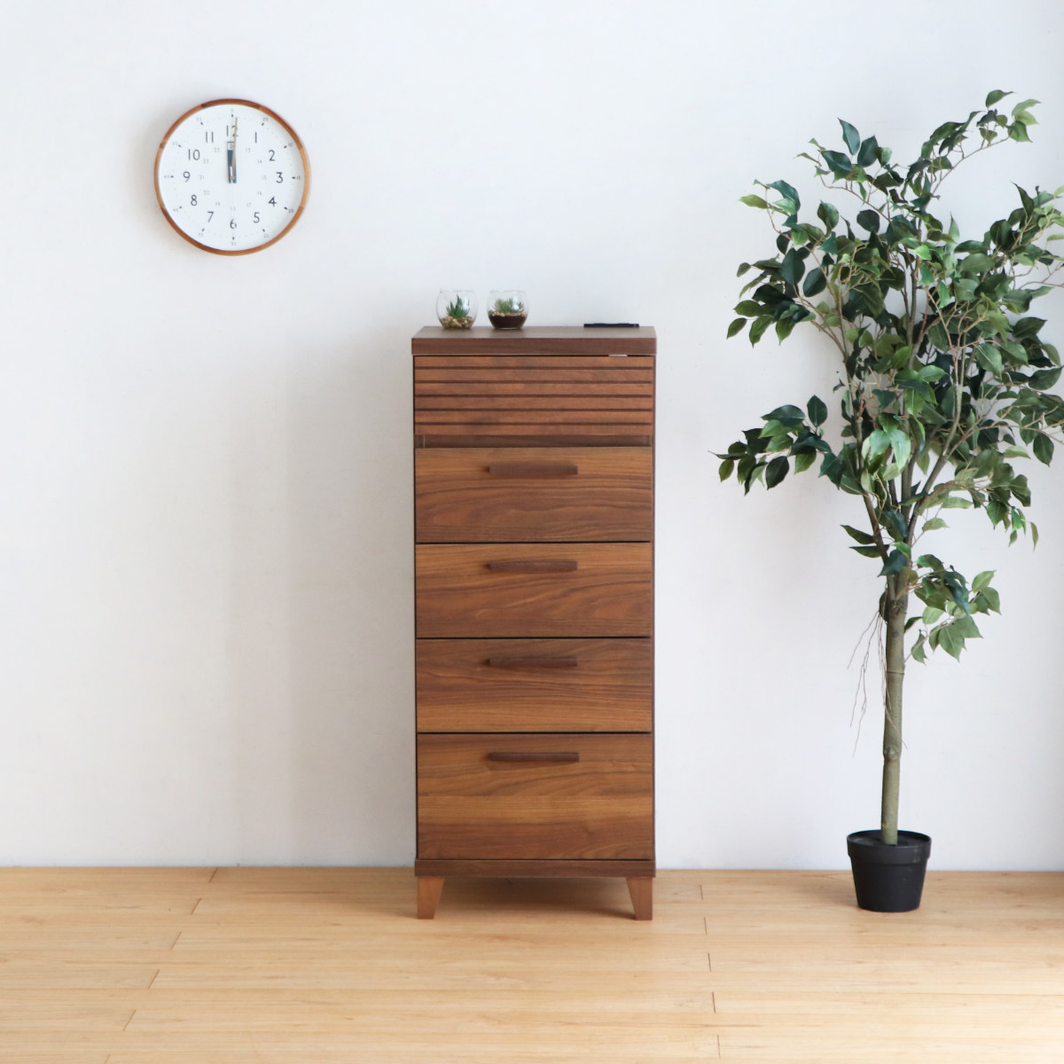 東馬（Tohma） チェスト 5段 コンセント付 テクター 幅44cm （ 収納棚