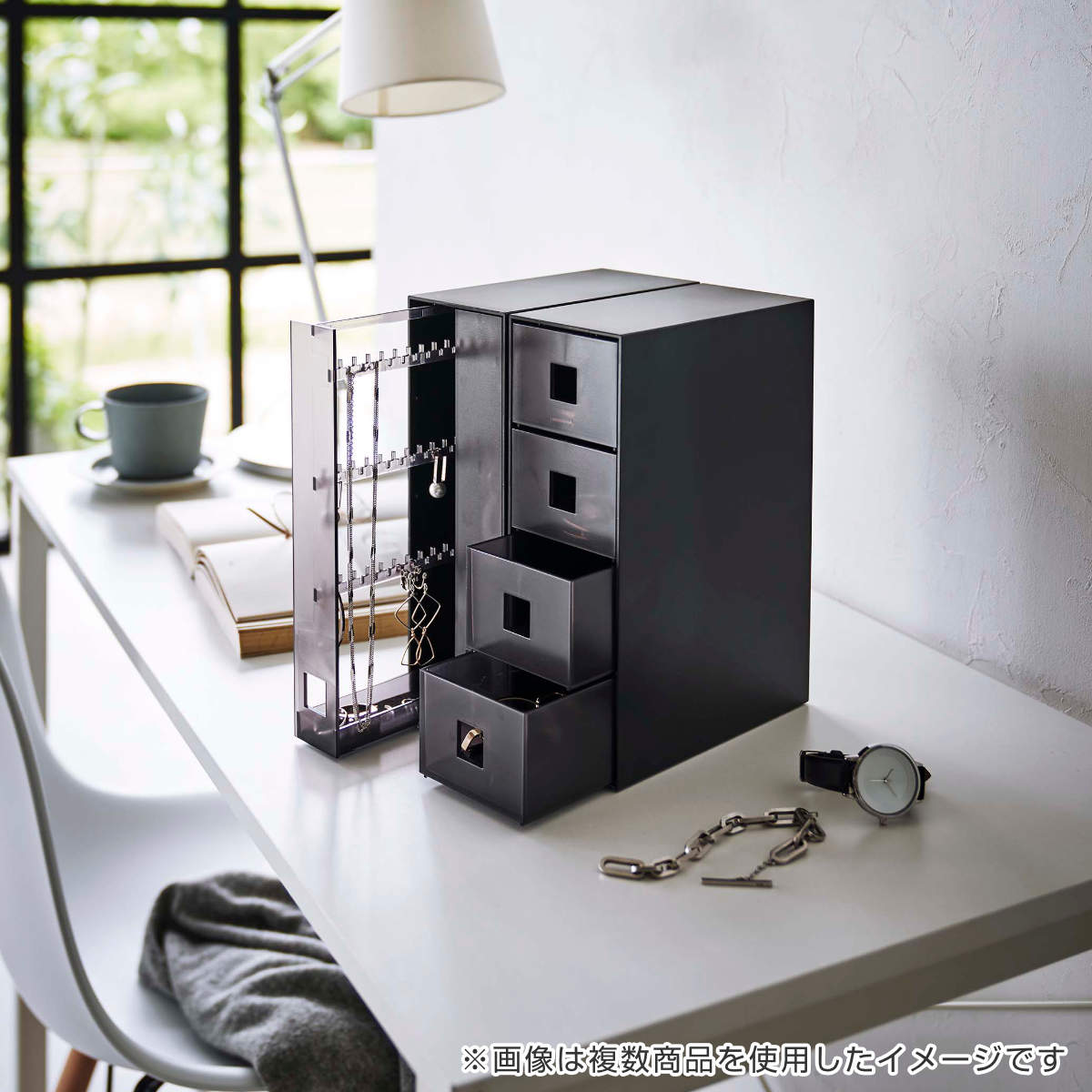 tower 山崎実業 ネックレス＆ピアス収納ケース タワー