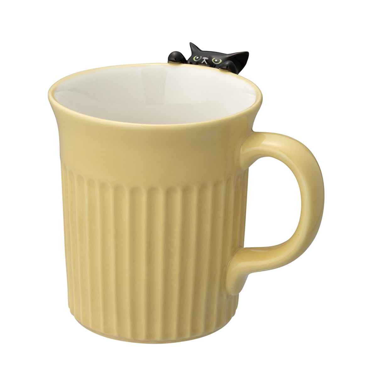 マグカップ 250ml にらめっこ猫マグ 陶器 （ マグ コップ カップ ネコ