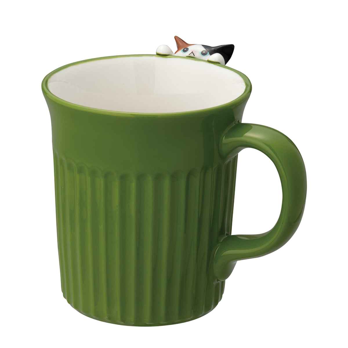 マグカップ 250ml にらめっこ猫マグ 陶器 （ マグ コップ カップ ネコ