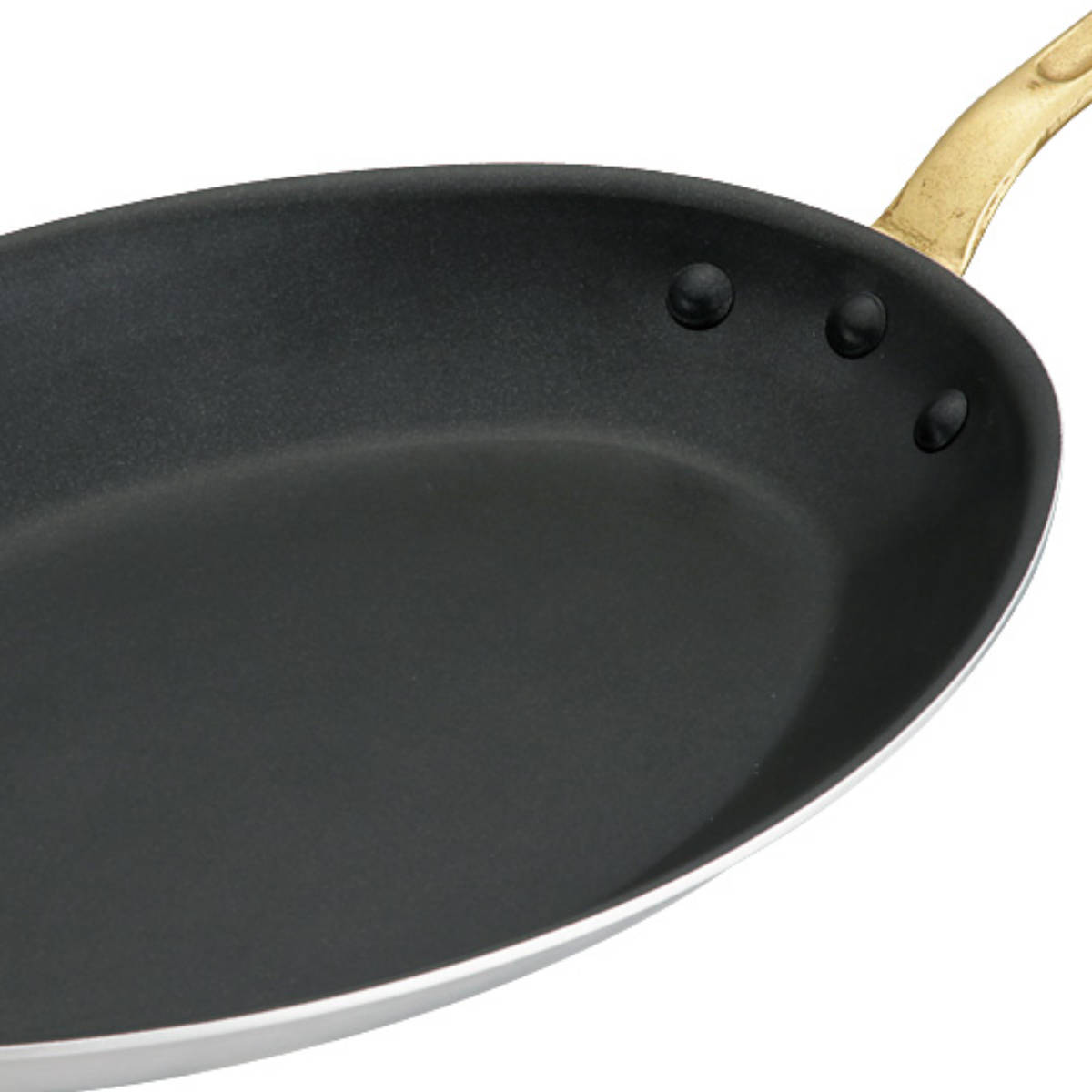 オーバル型フライパン 32cm 縦型 アルミ製 フッ素樹脂加工 中尾アルミ