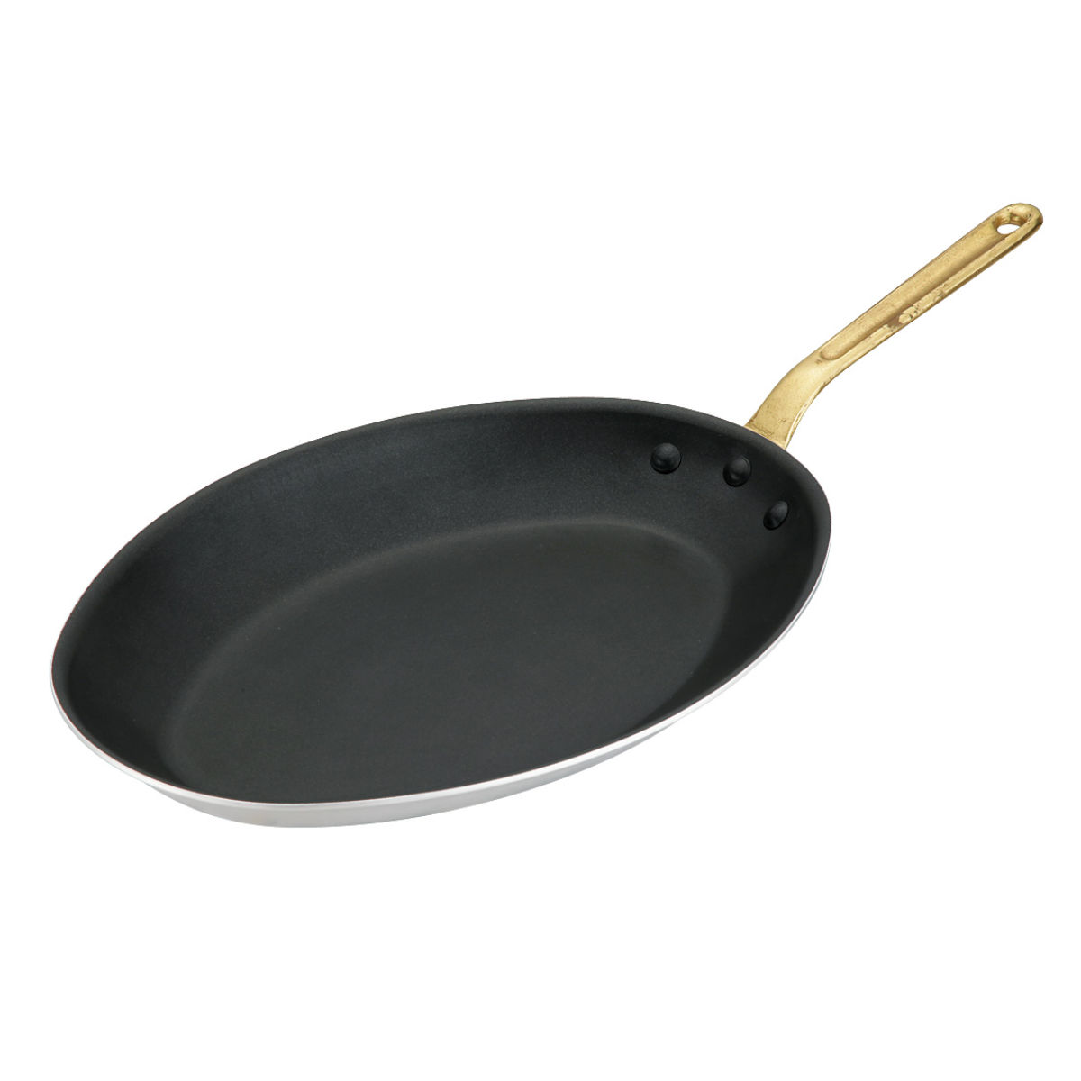 オーバル型フライパン 32cm 縦型 アルミ製 フッ素樹脂加工 中尾アルミ