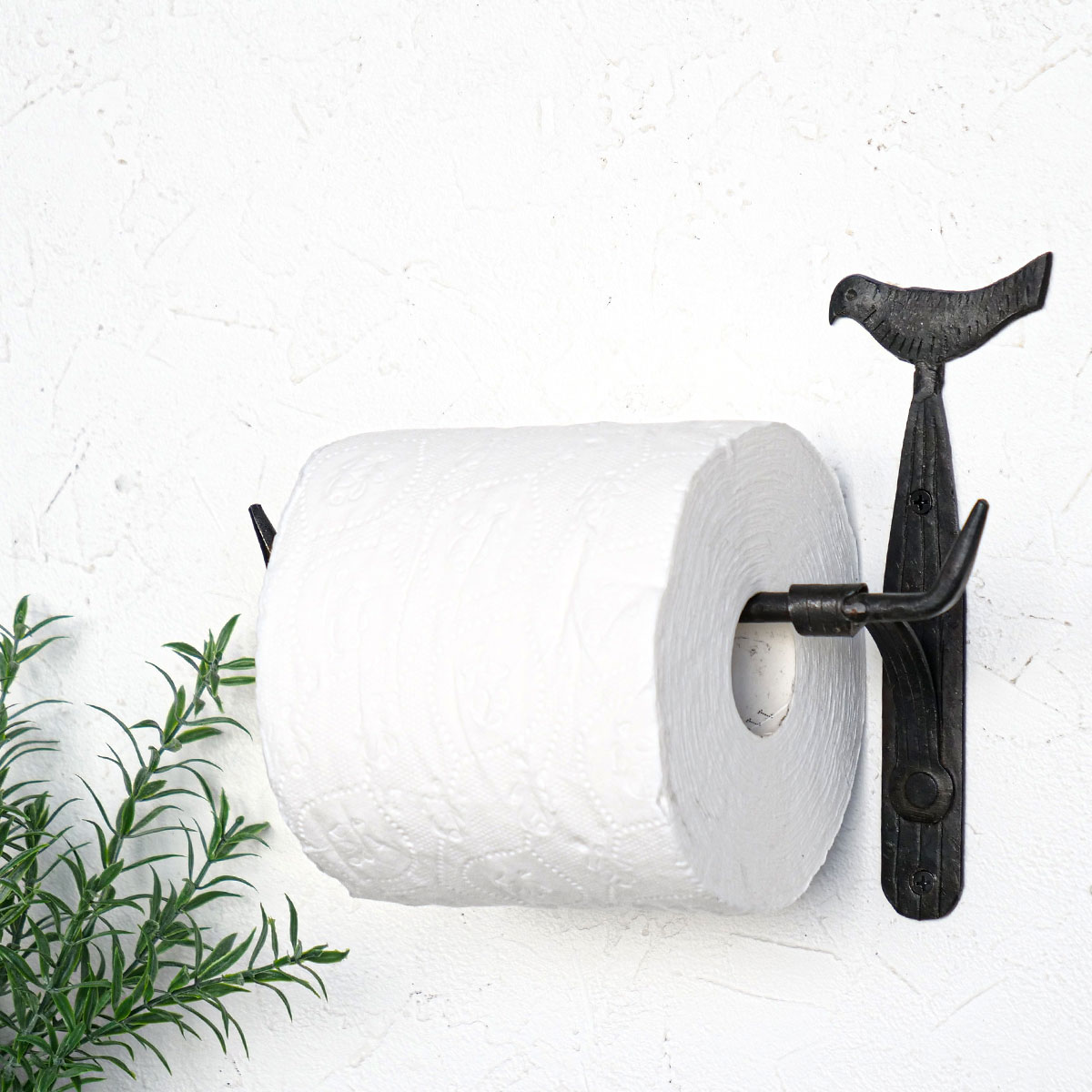 トイレットペーパーホルダー アイアン トリ （ ペーパーホルダー DIY