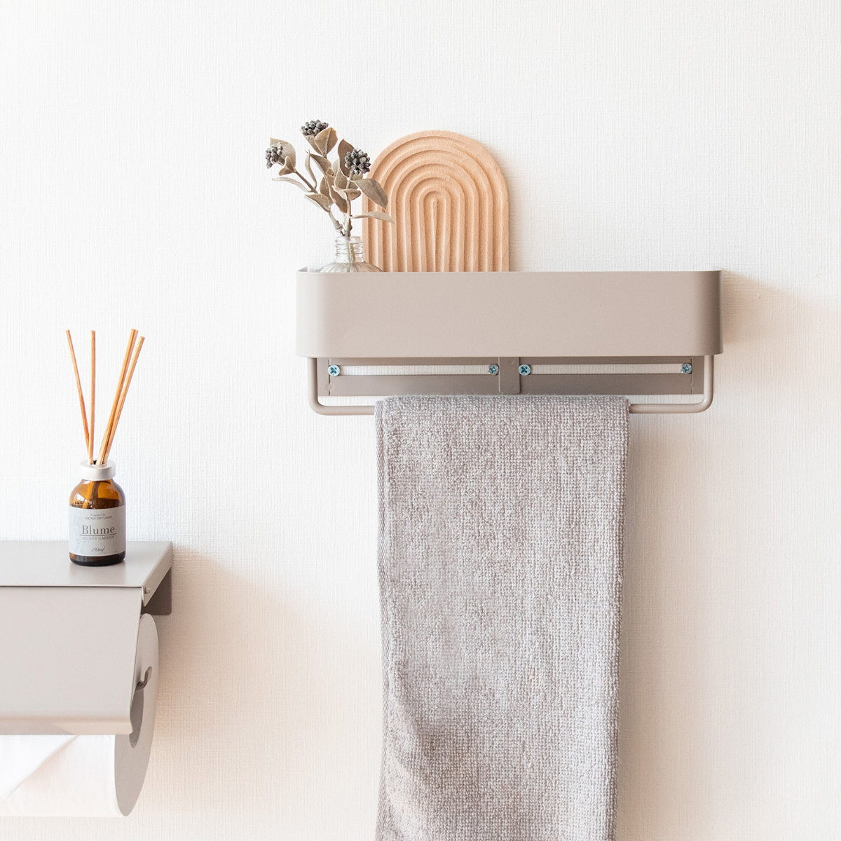 宮武製作所 タオルハンガー TEER 木目調 （ タオルバー タオル掛け 棚