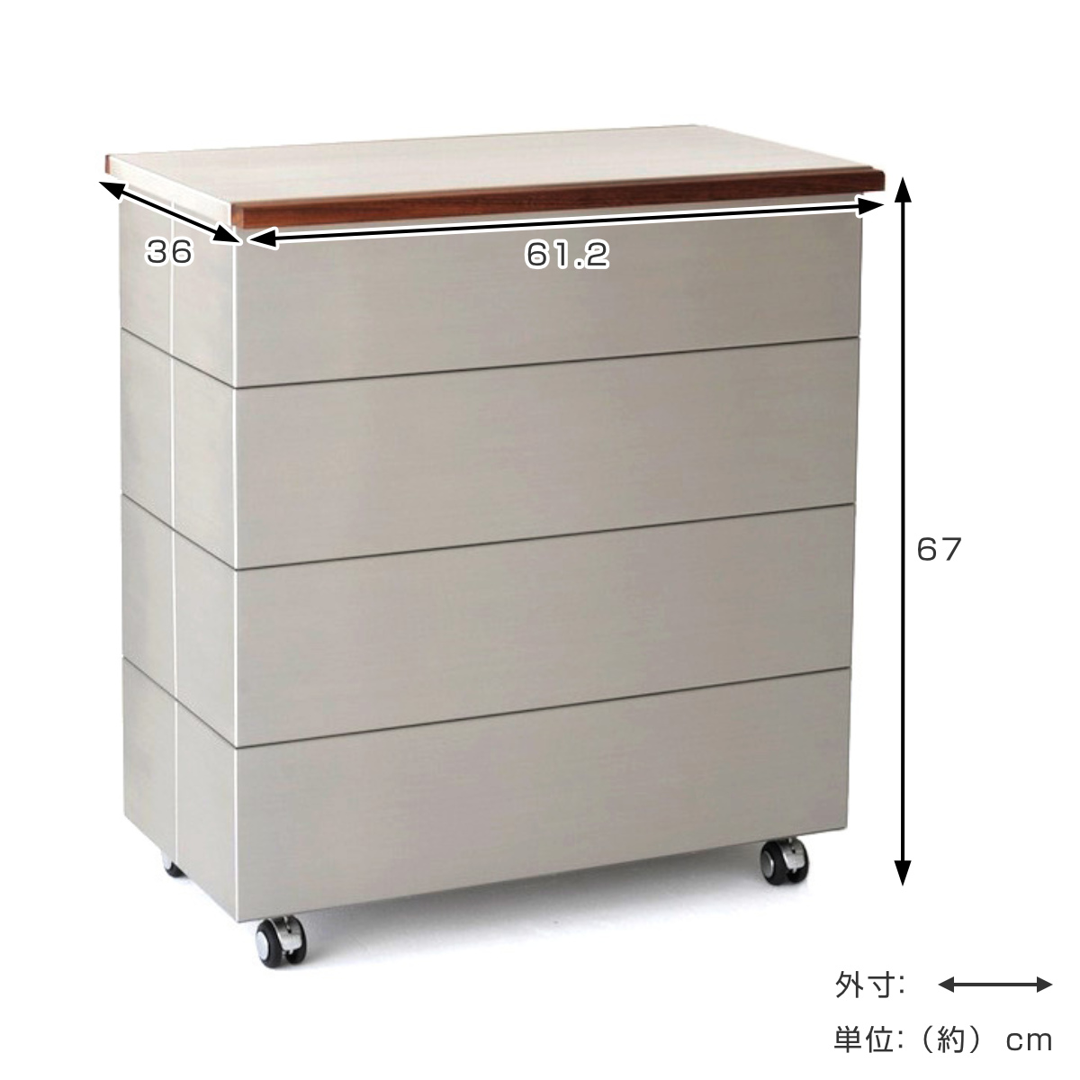 ゴミ箱 90L CUBOID ダブルステンレス 天然無垢 蓋 （ KENNER ごみ箱 90