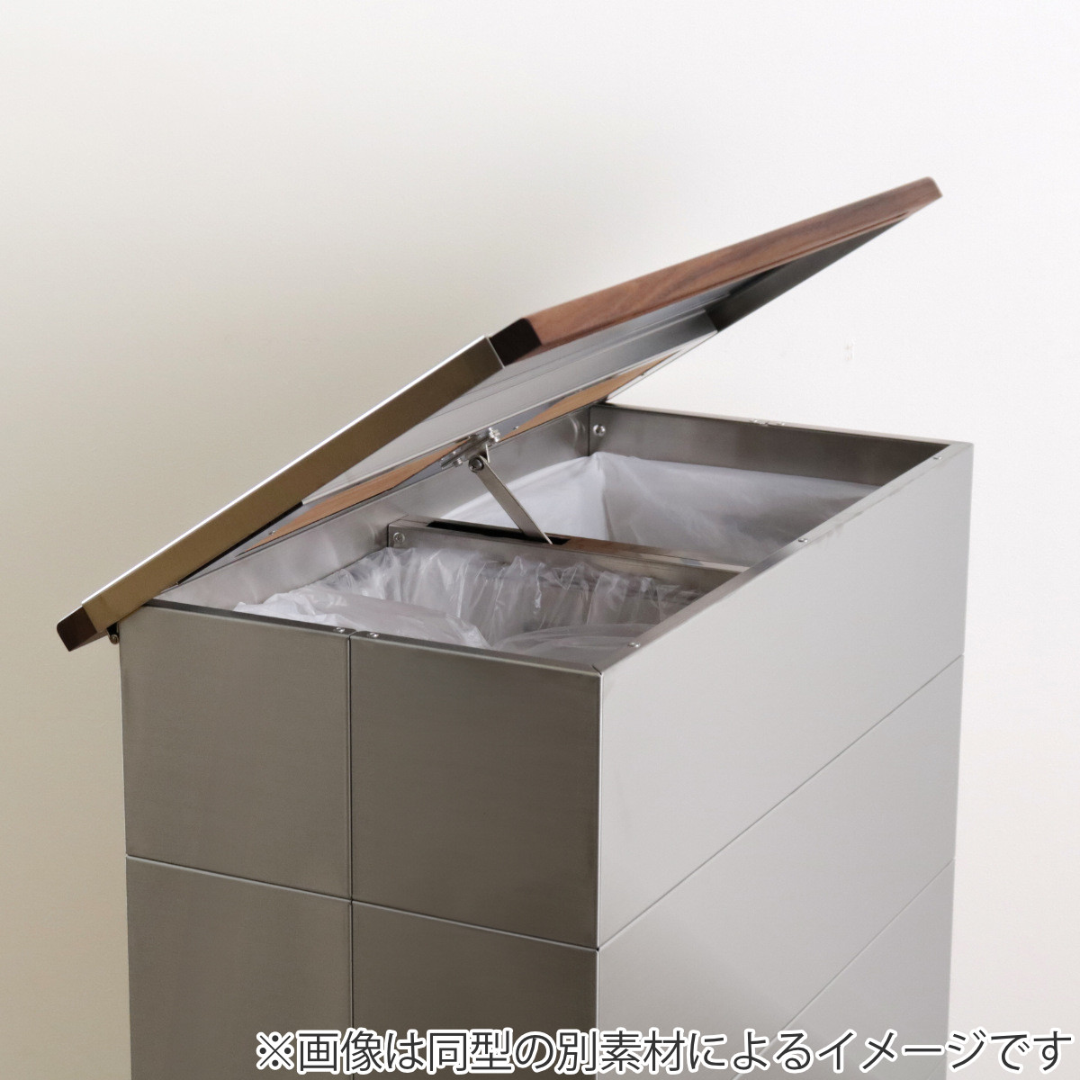 ゴミ箱 90L CUBOID ダブル天然無垢蓋 （ KENNER ごみ箱 90リットル 45