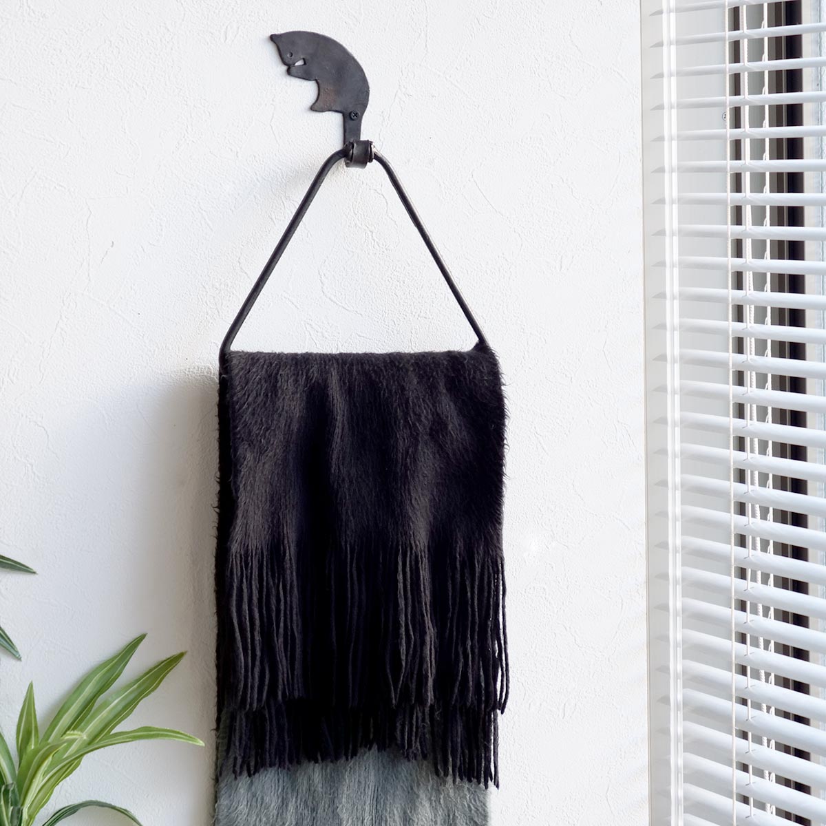 タオルリング アイアン トライアングルタオルハンガー キャット