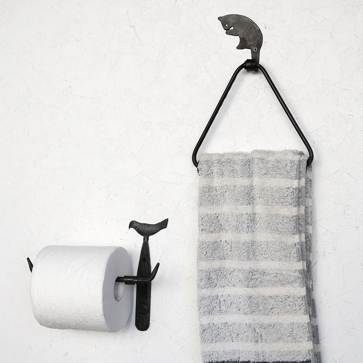 タオルリング アイアン トライアングルタオルハンガー キャット