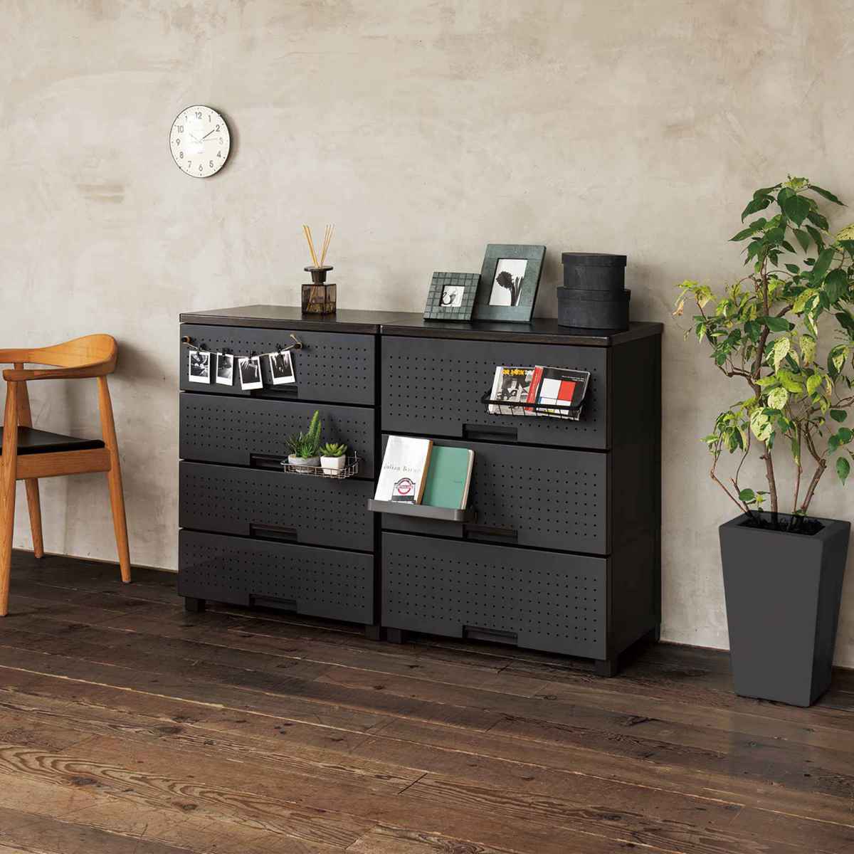 飾る・見せる収納　フィッツプラス　デコ　FITs 楽天市場】天馬 チェスト Fits フィッツプラス デコ 5段 選べるカラー