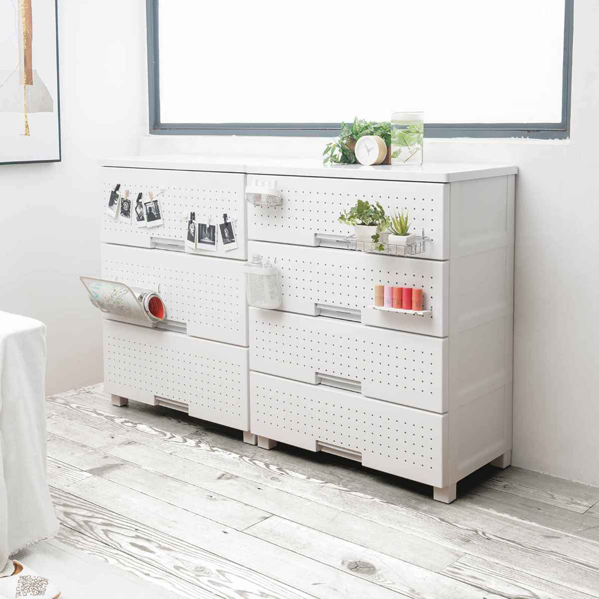 天馬 TENMA フィッツプラスデコ 4段 3段 ホワイト 収納 C097 Fits チェスト フィッツプラス デコ 3段 幅65×奥行41×高さ85cm （ 収納