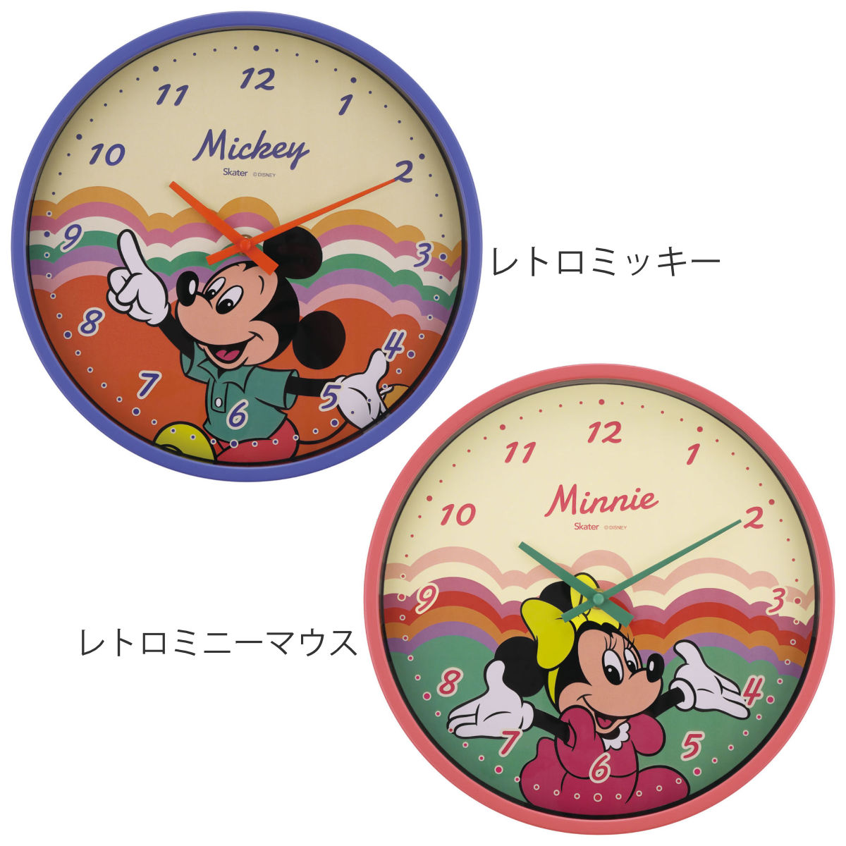 スケーター 掛け時計 レトロ ディズニー （ ヒューイ デューイ ルーイ