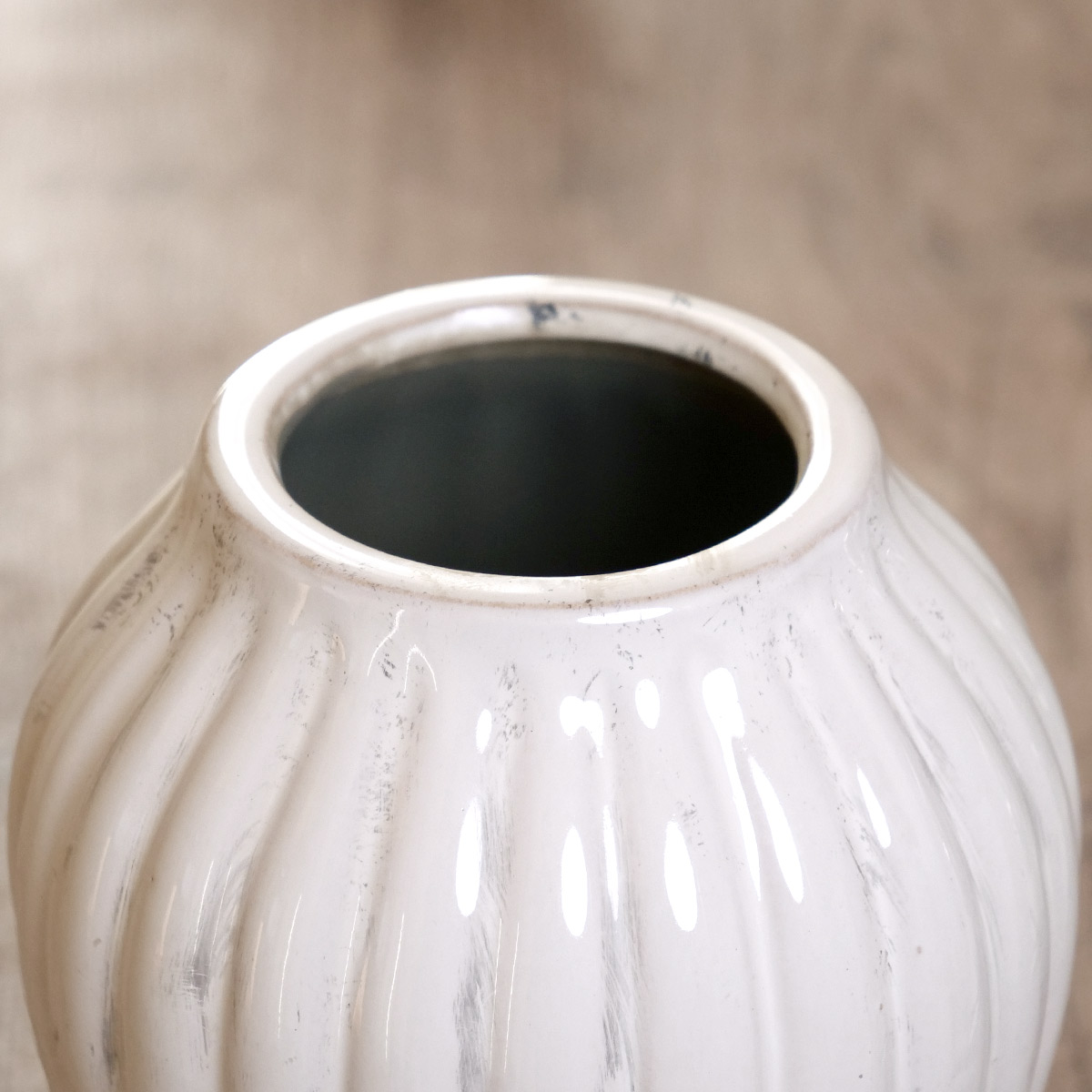 花瓶 セラミックベース 直径16.5×高さ20cm （ フラワーベース