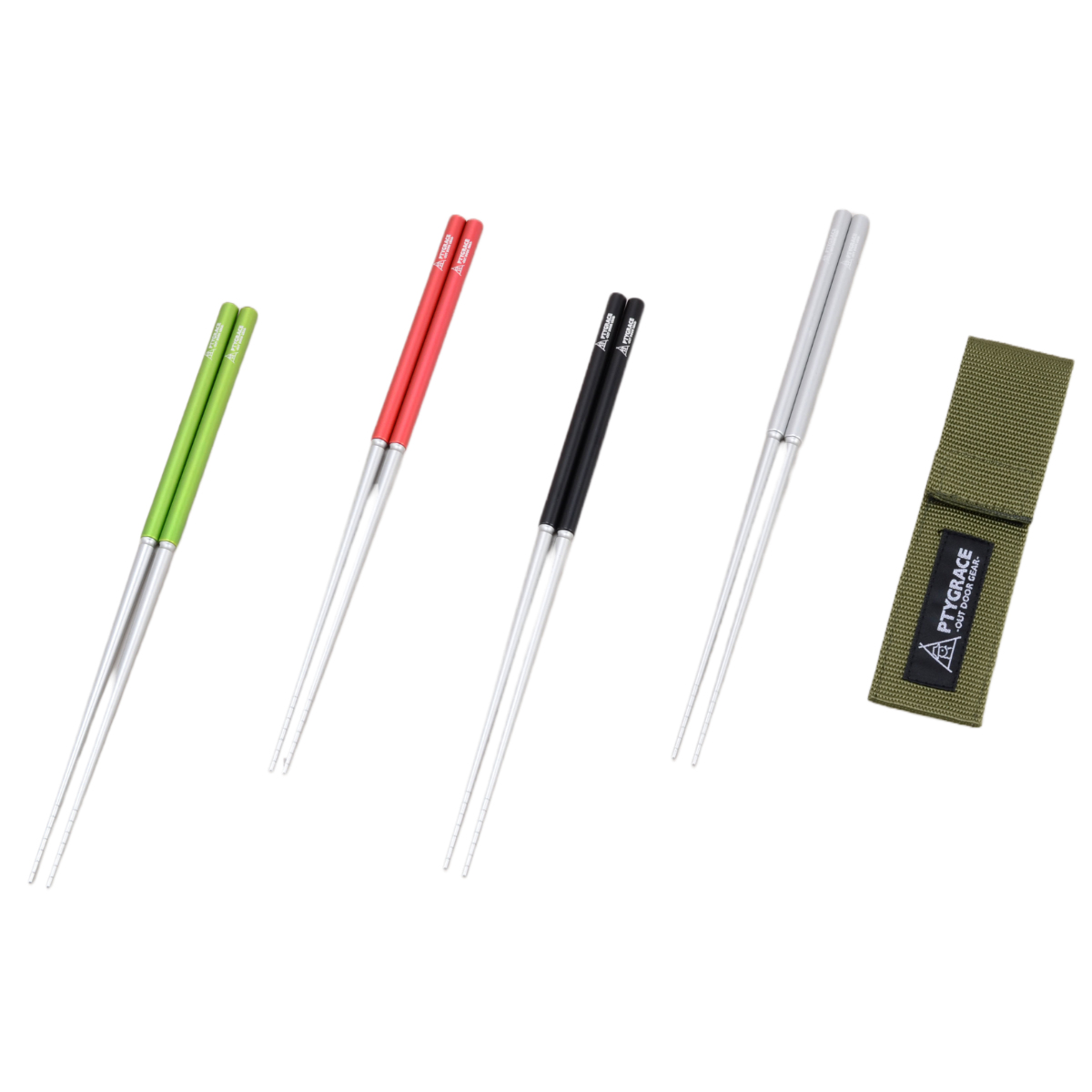 アウトドアカトラリー アルミ箸 23cm ケース付 繋TSUNAGI プリグレース