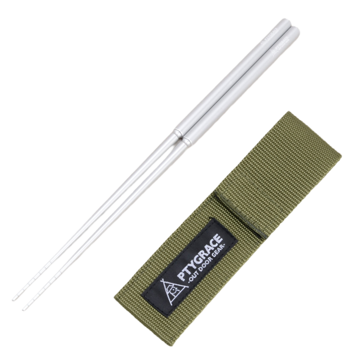 シルバー925 箸 ケース付き アウトドアカトラリー アルミ箸 23cm