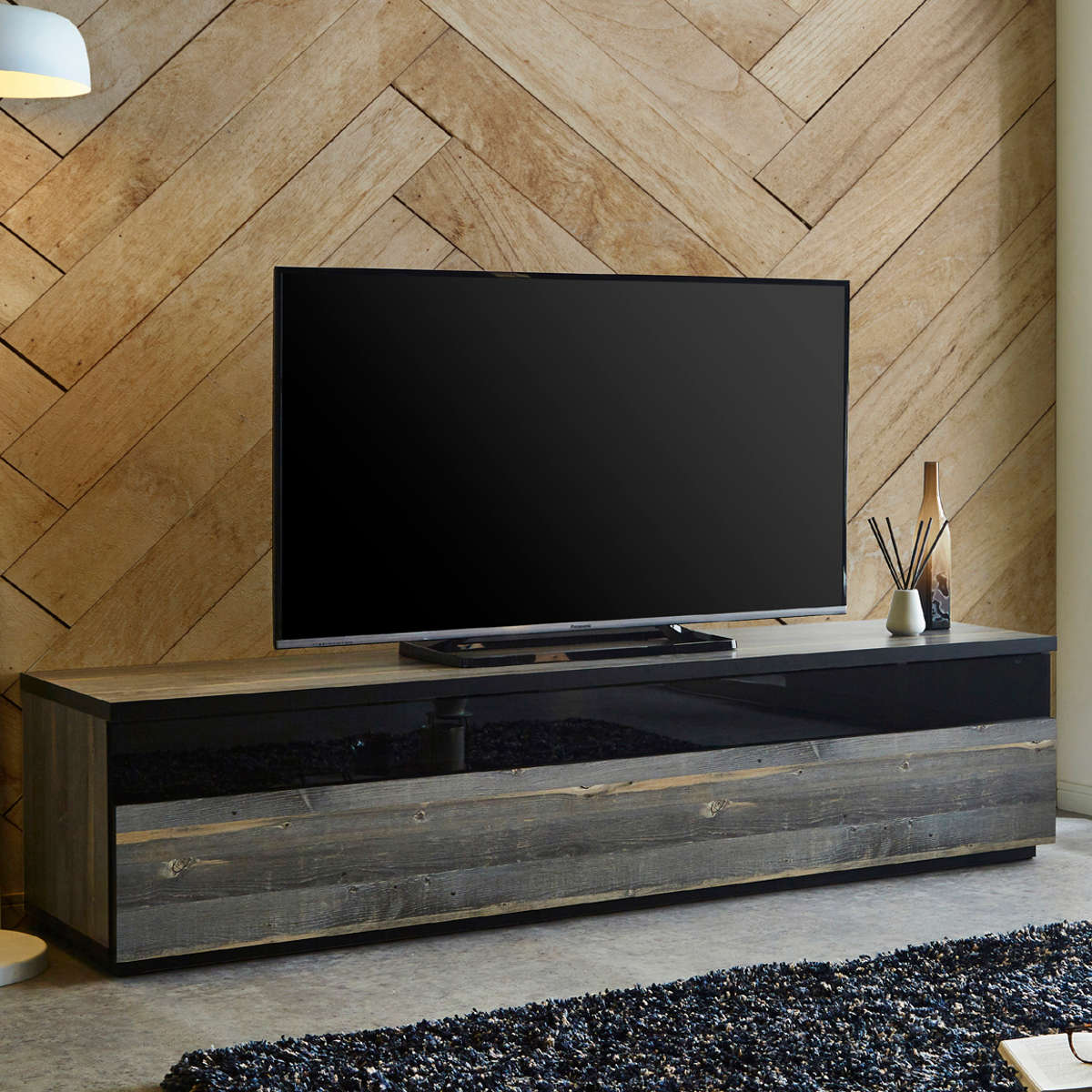 テレビ台 ローボード 木目調 ヴィンテージモダン 日本製 幅180cm