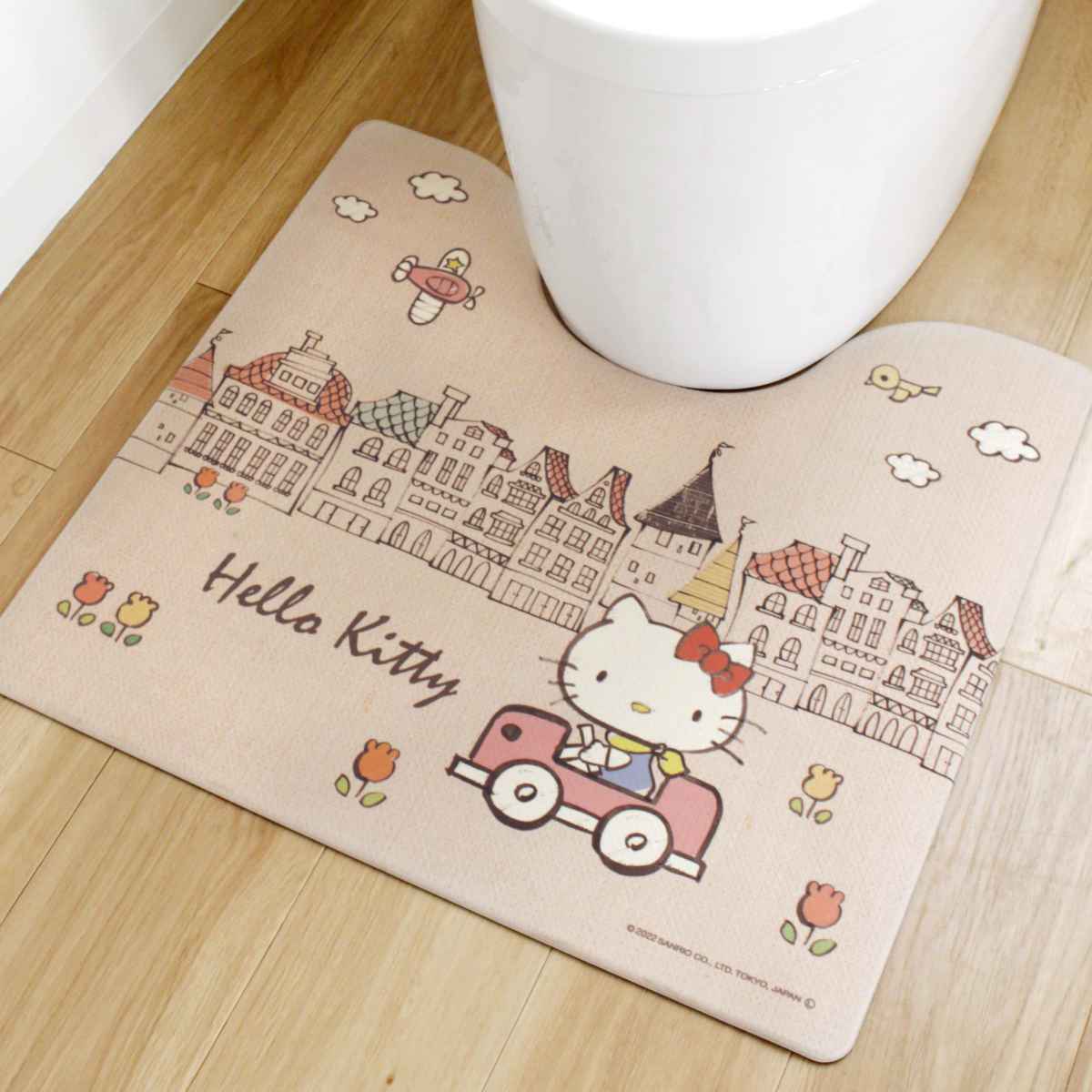 sanrio（サンリオ） トイレマット 拭ける 拭いてお手入れするマット 55