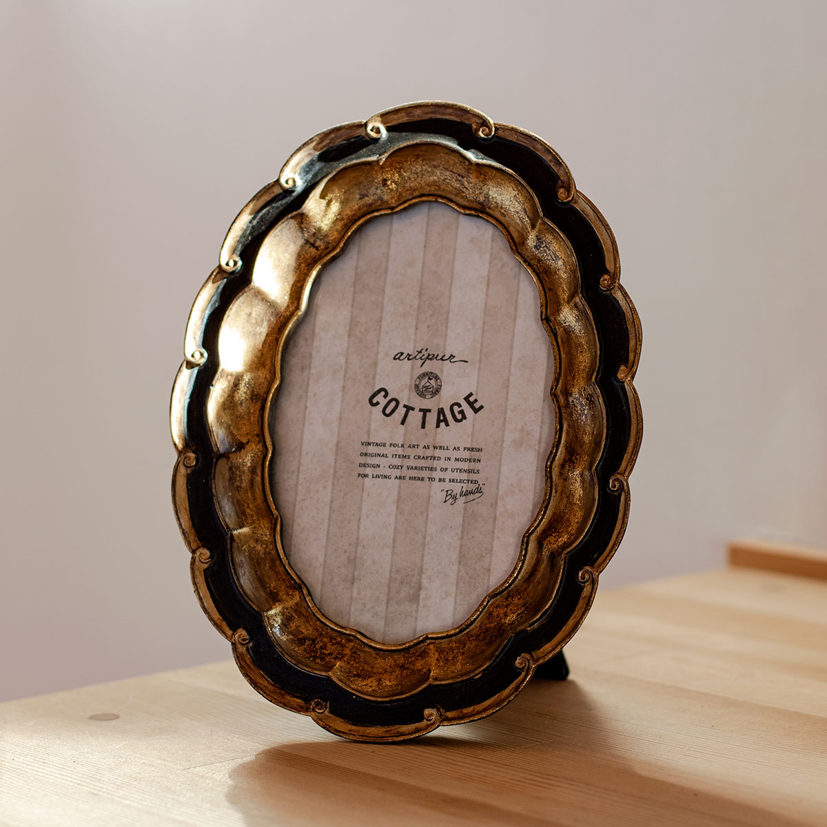 フォトフレーム オーバルフォトフレーム 波型 ポストカード KG判