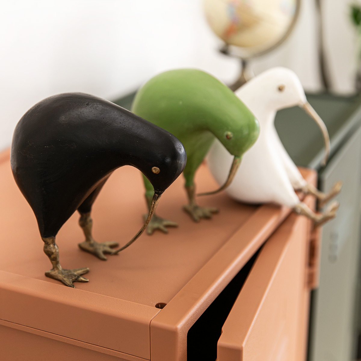 オブジェ キウイ Lサイズ マスコット 木製 （ キーウィ 鳥 かわいい